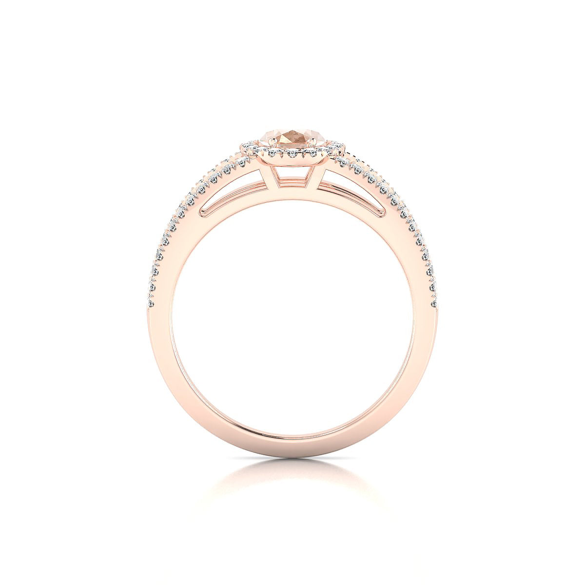 Grace | 18k Rose Gold 7 x 5 mm Oval Morganite Ring