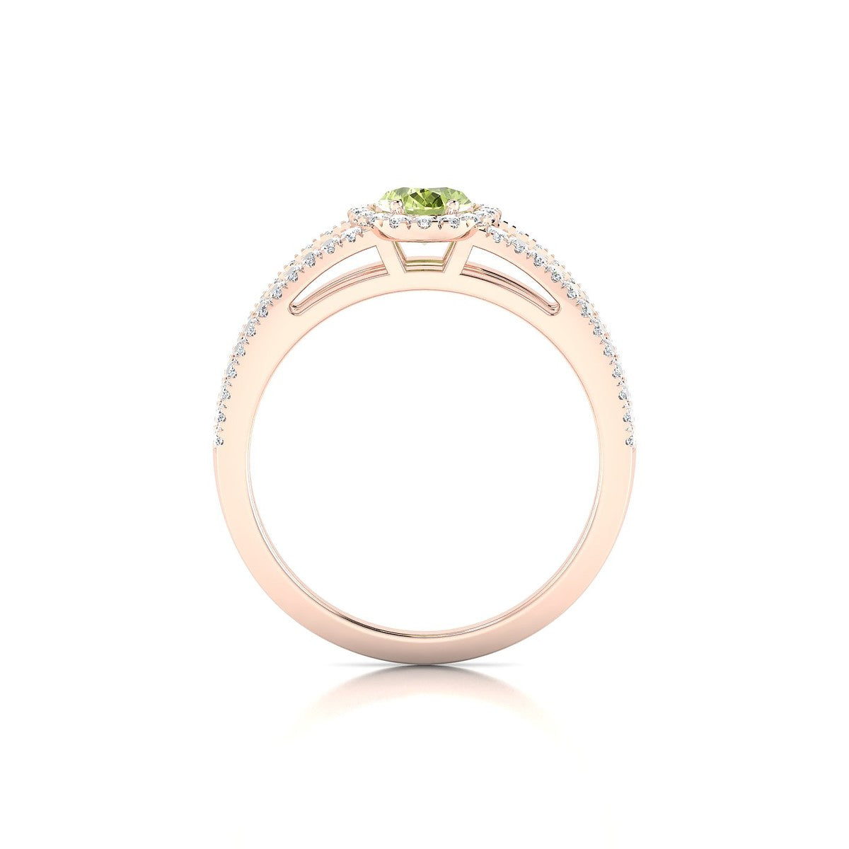Grace | 18k Rose Gold 7 x 5 mm Oval Peridot Ring