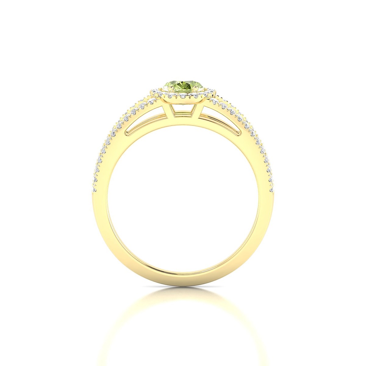 Grace | 18k Yellow Gold 7 x 5 mm Oval Peridot Ring