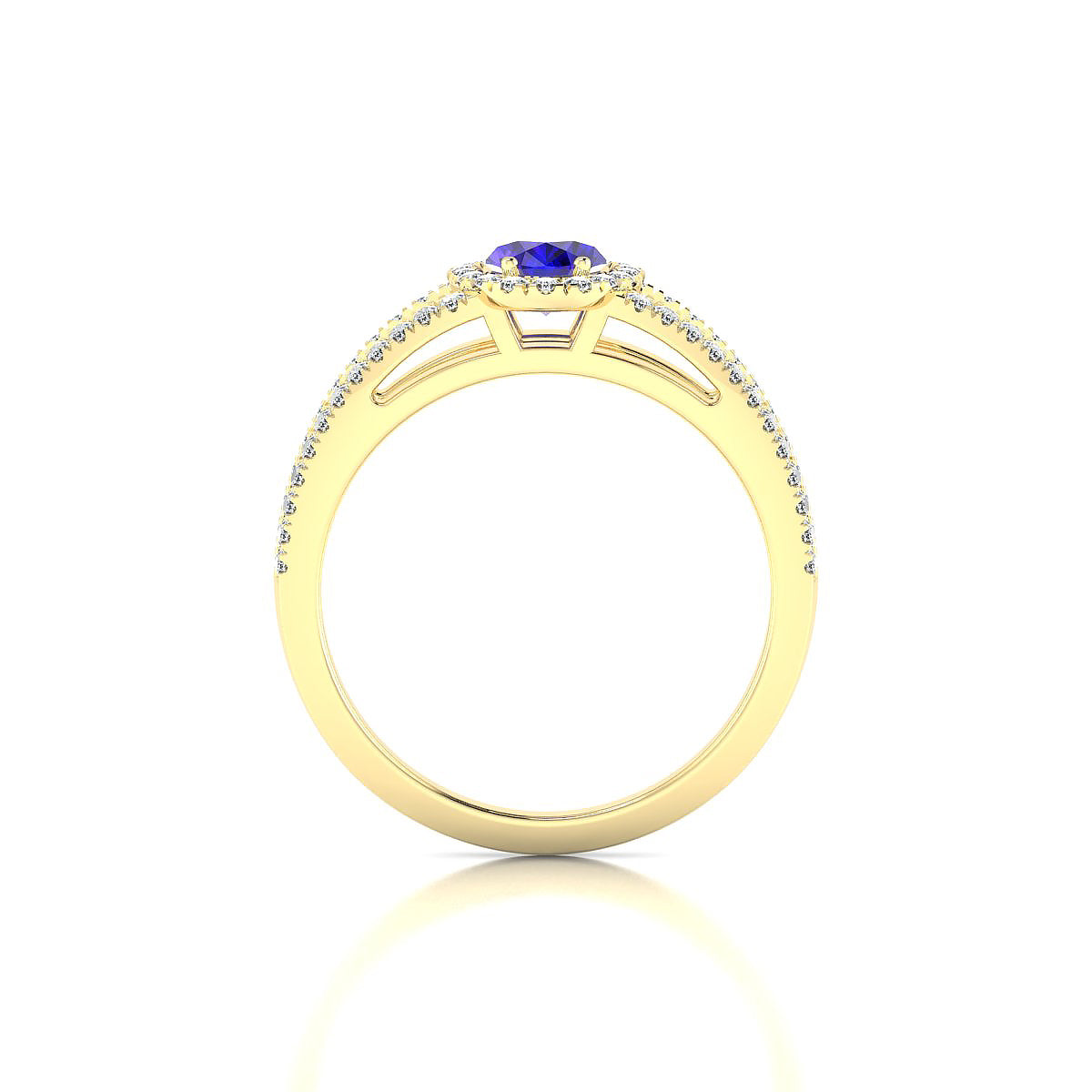 Grace | 18k Yellow Gold 7 x 5 mm Oval Tanzanite Ring