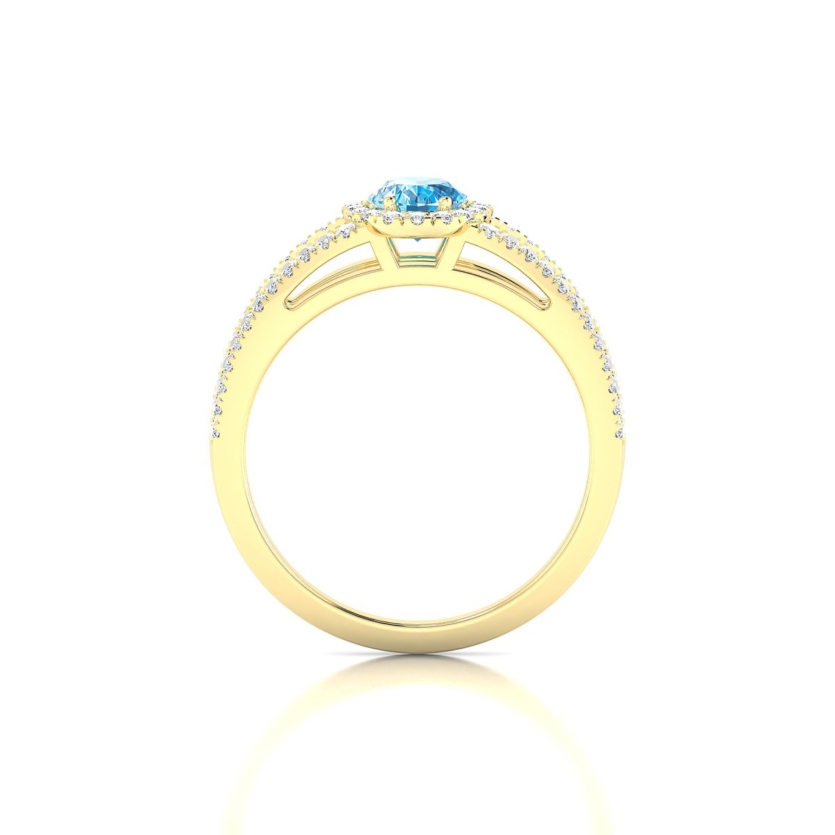 Grace | 18k Yellow Gold 7 x 5 mm Oval Topaz Ring