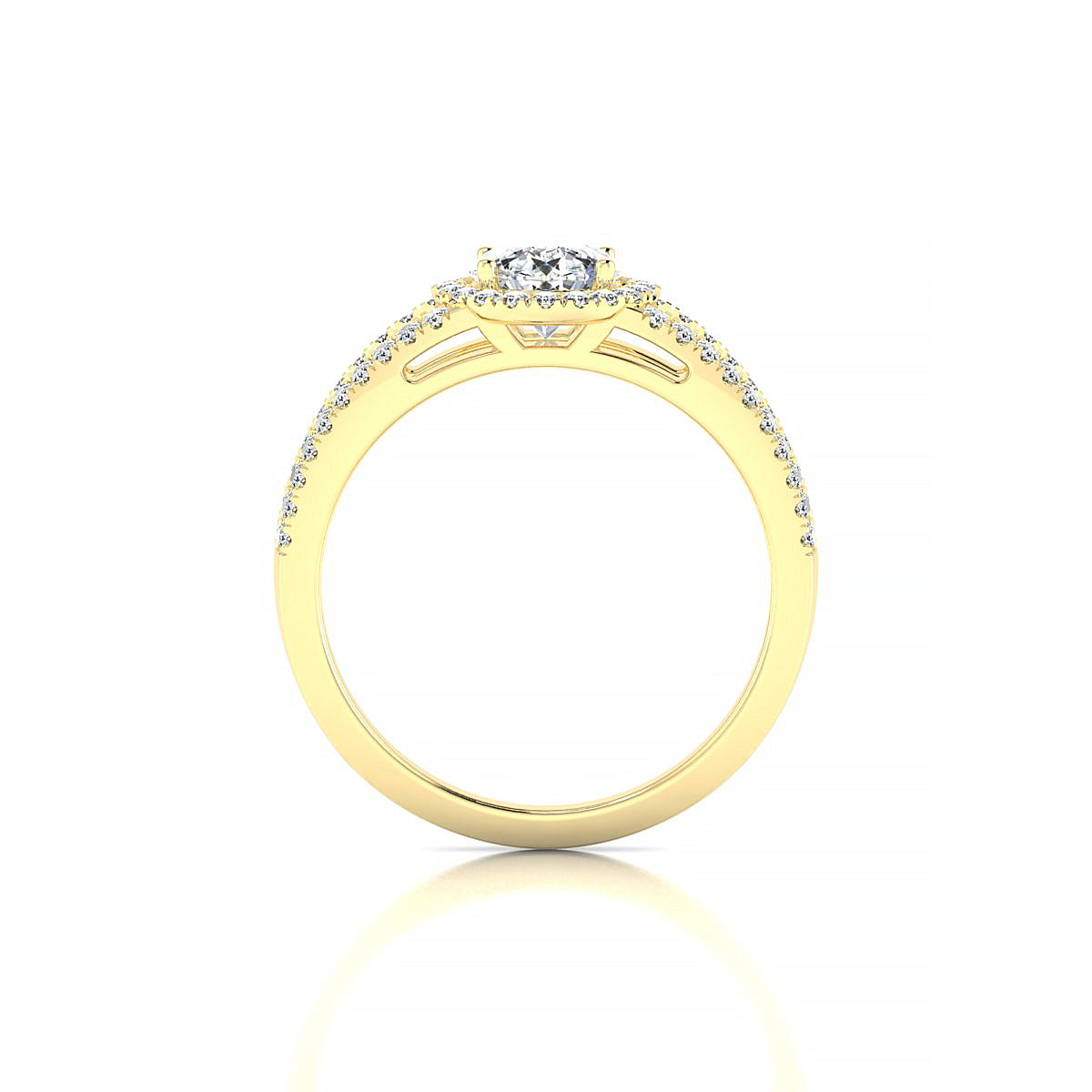 Grace | 18k Yellow Gold 5.7 mm Round Diamond Ring