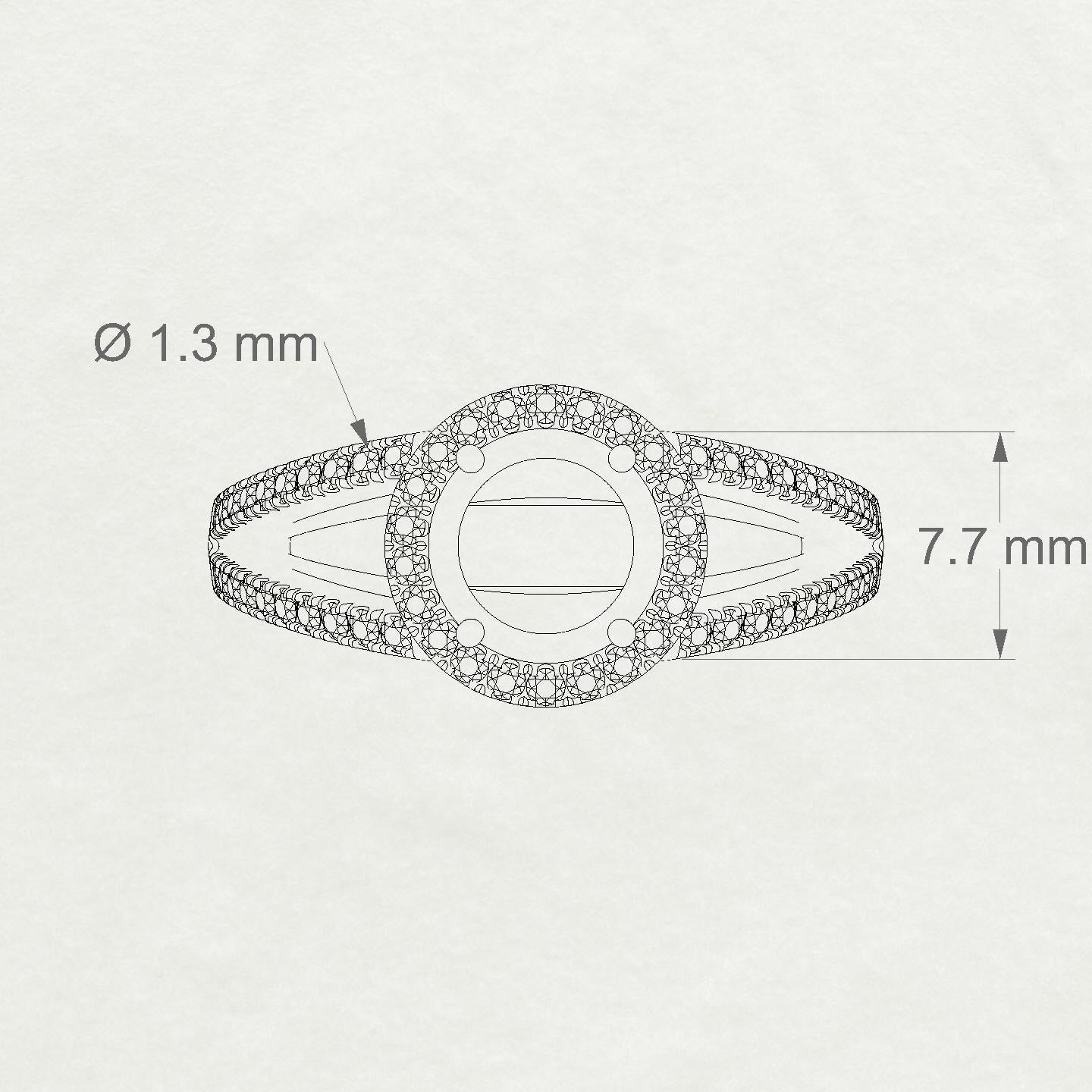 Grace Round 2-2.99 ct | 18k Rose Gold Halo Ring