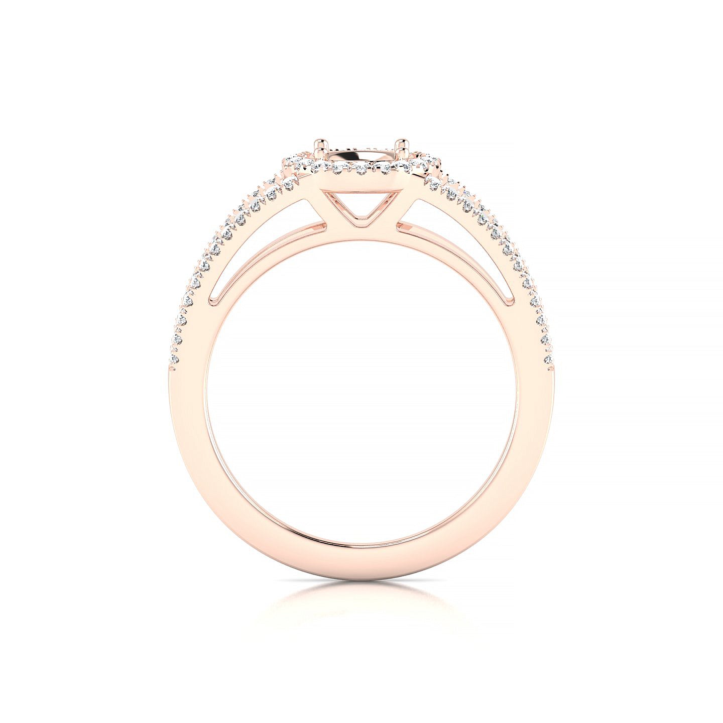 Grace Round 1-1.99 ct | 18k Rose Gold Halo Ring