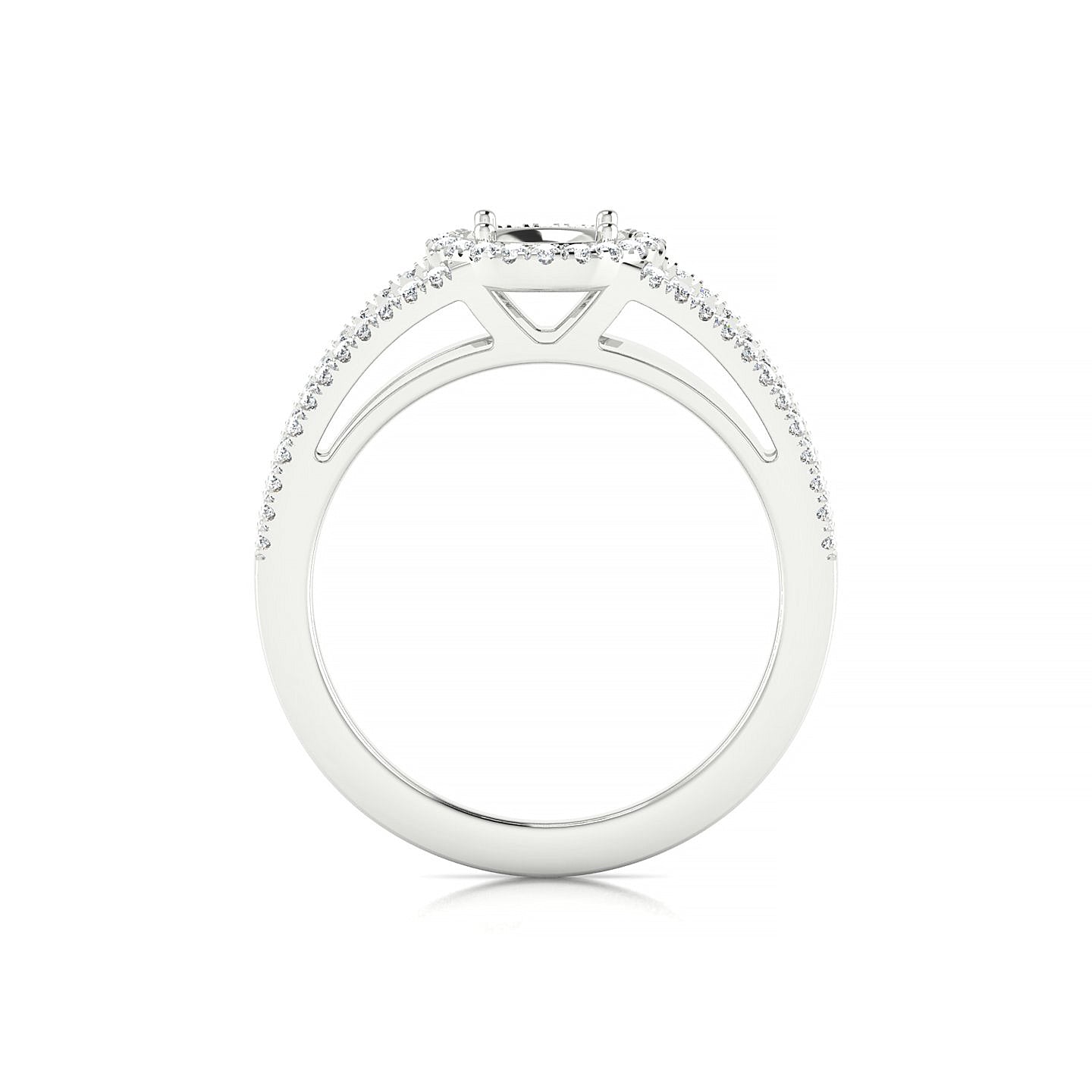 Grace Round 1-1.99 ct | 18k White Gold Halo Ring