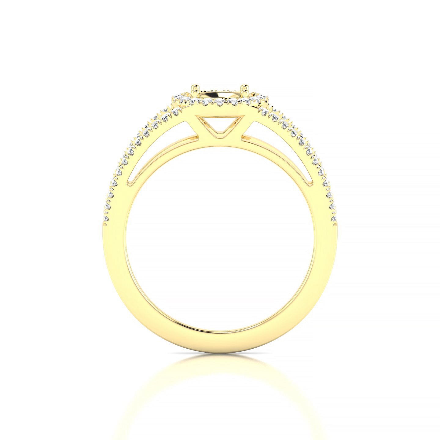 Grace Round 1-1.99 ct | 18k Yellow Gold Halo Ring