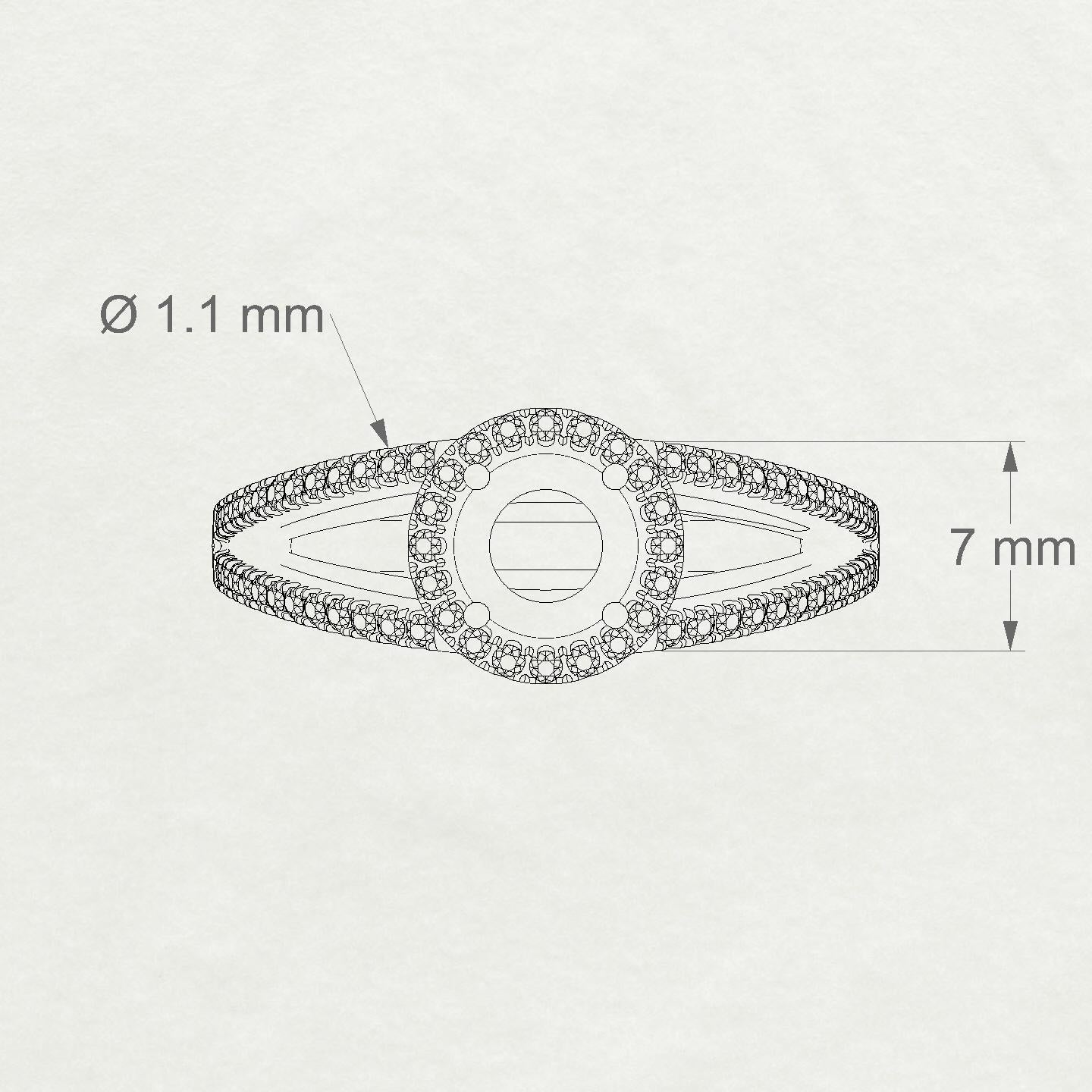 Grace Round 1-1.99 ct | 18k White Gold Halo Ring
