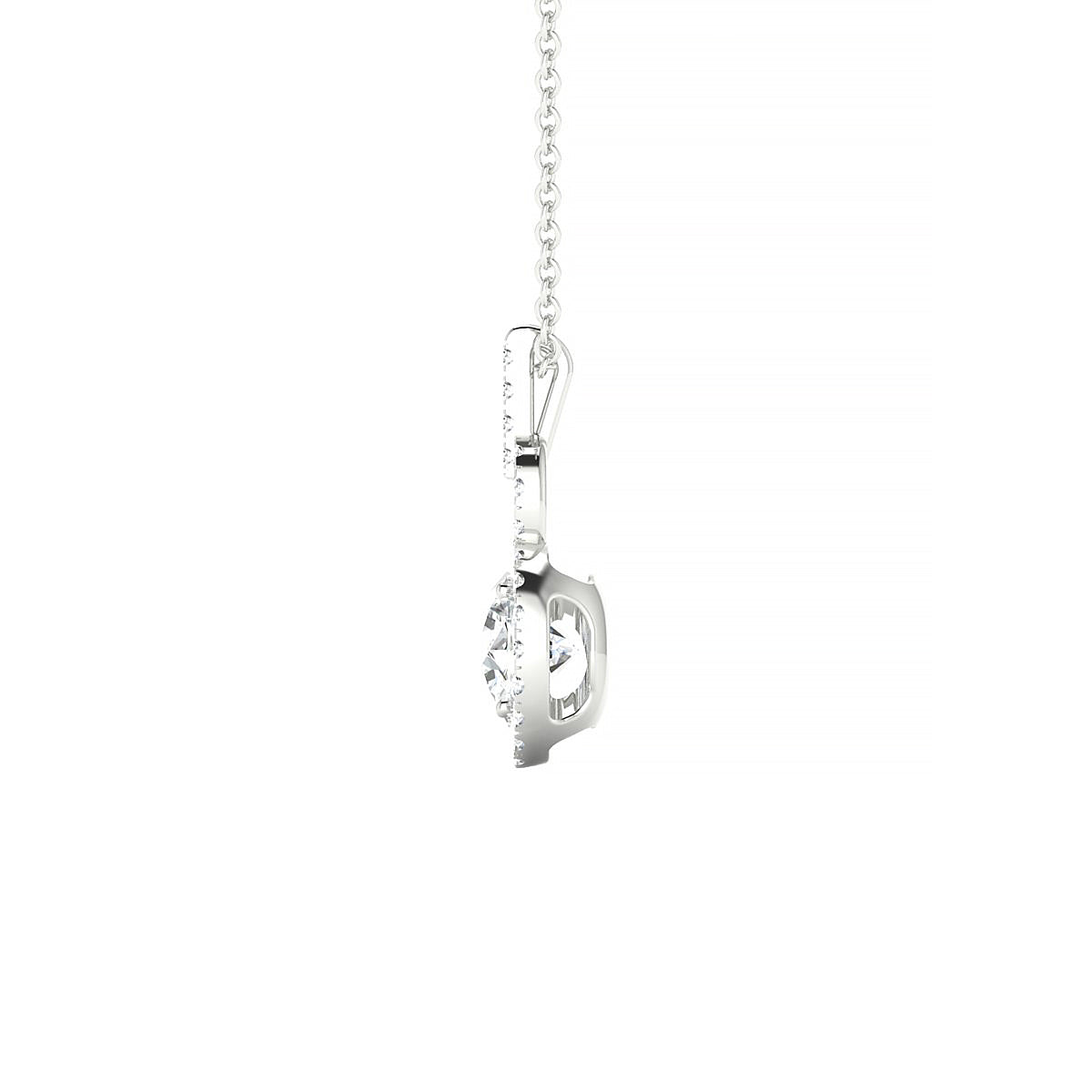 Haven | 18k White Gold 5.7 mm Round Diamond Pendant