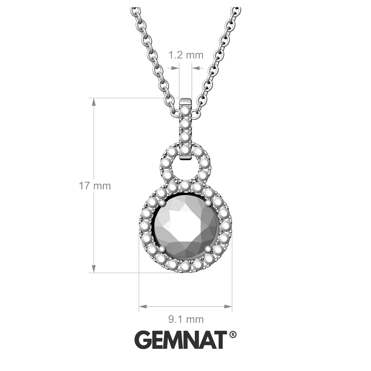 Haven | 18k Rose Gold 6 mm Round Peridot Pendant