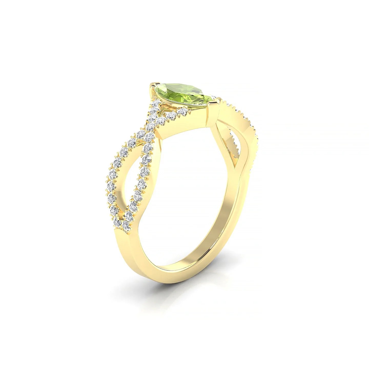 Haze | 18k Yellow Gold 8 x 4 mm Marquise Peridot Ring