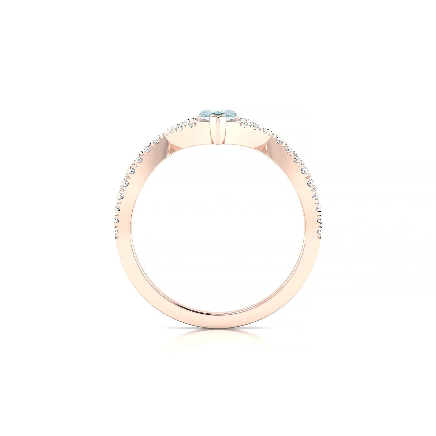 Haze | 18k Rose Gold 8 x 4 mm Marquise Aquamarine Ring