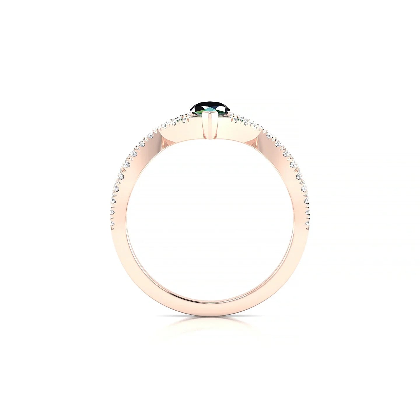 Haze | 18k Rose Gold 8 x 4 mm Marquise Emerald Ring