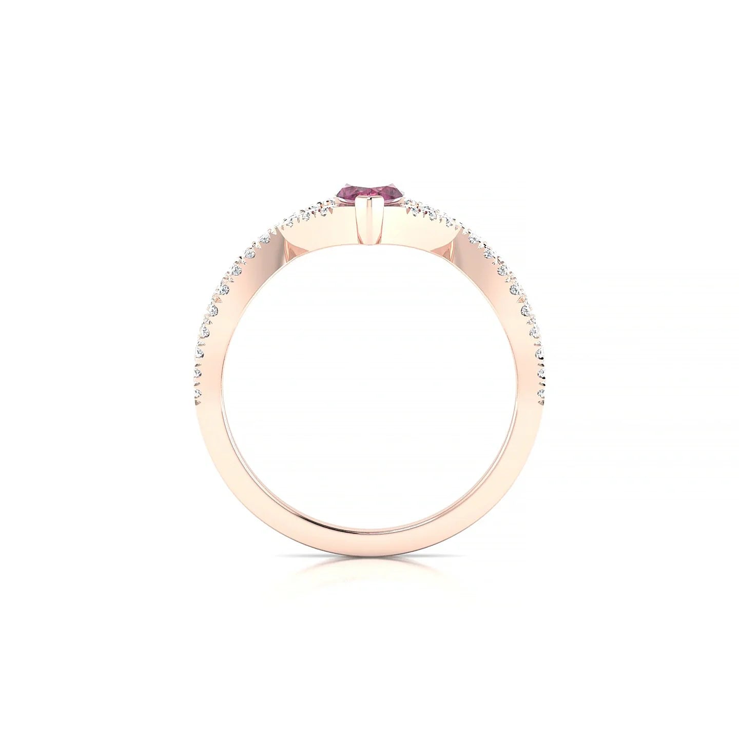 Haze | 18k Rose Gold 8 x 4 mm Marquise Rhodolite Ring