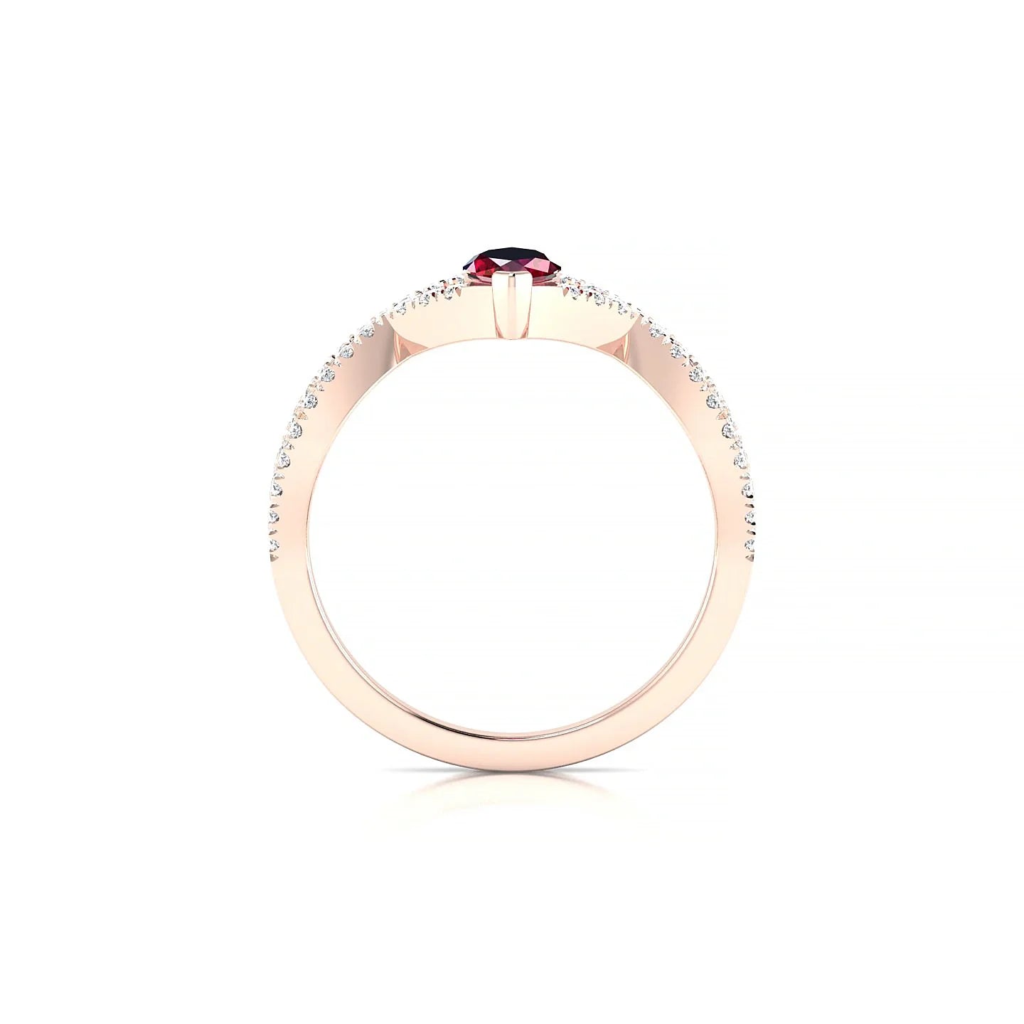 Haze | 18k Rose Gold 8 x 4 mm Marquise Ruby Ring