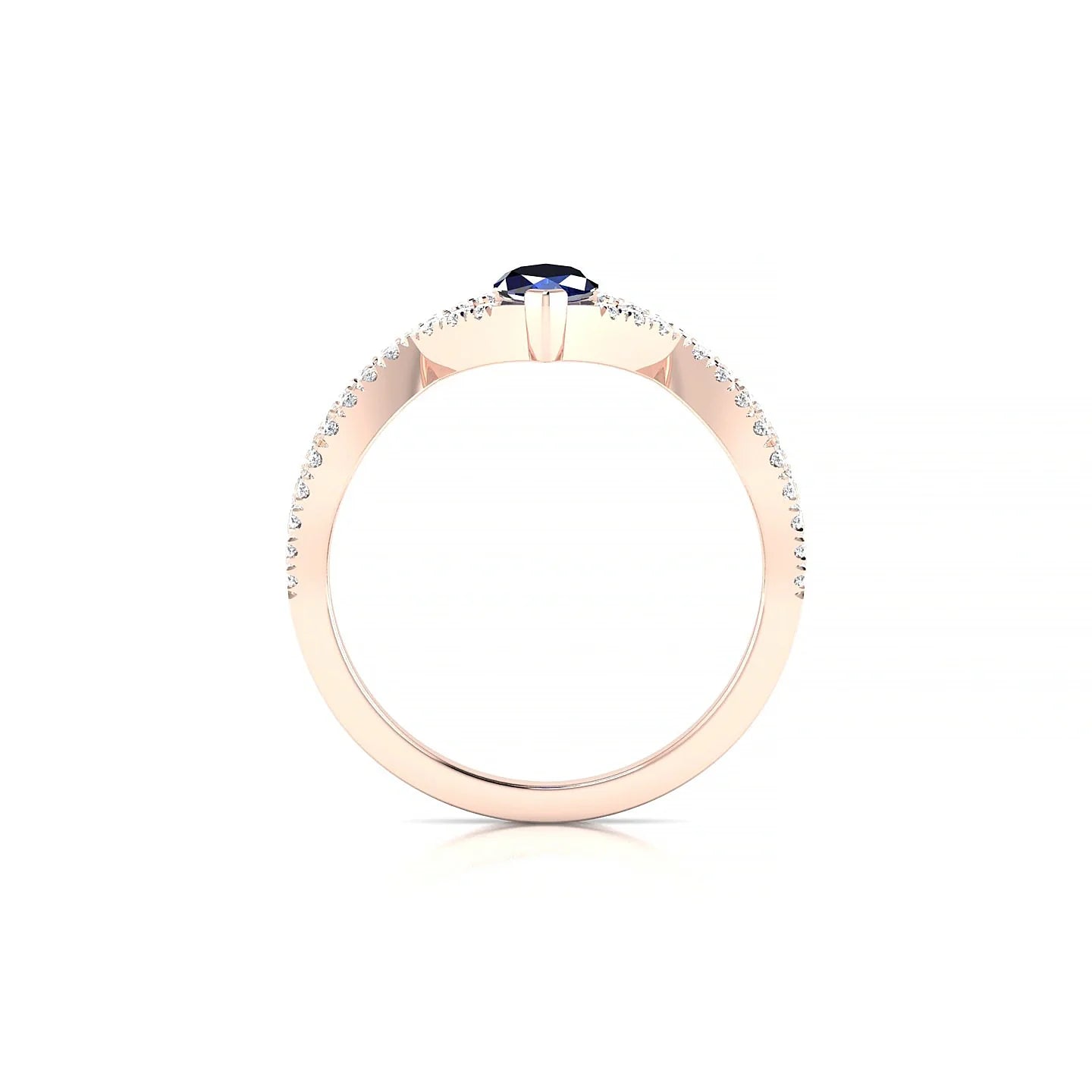 Haze | 18k Rose Gold 8 x 4 mm Marquise Sapphire Ring