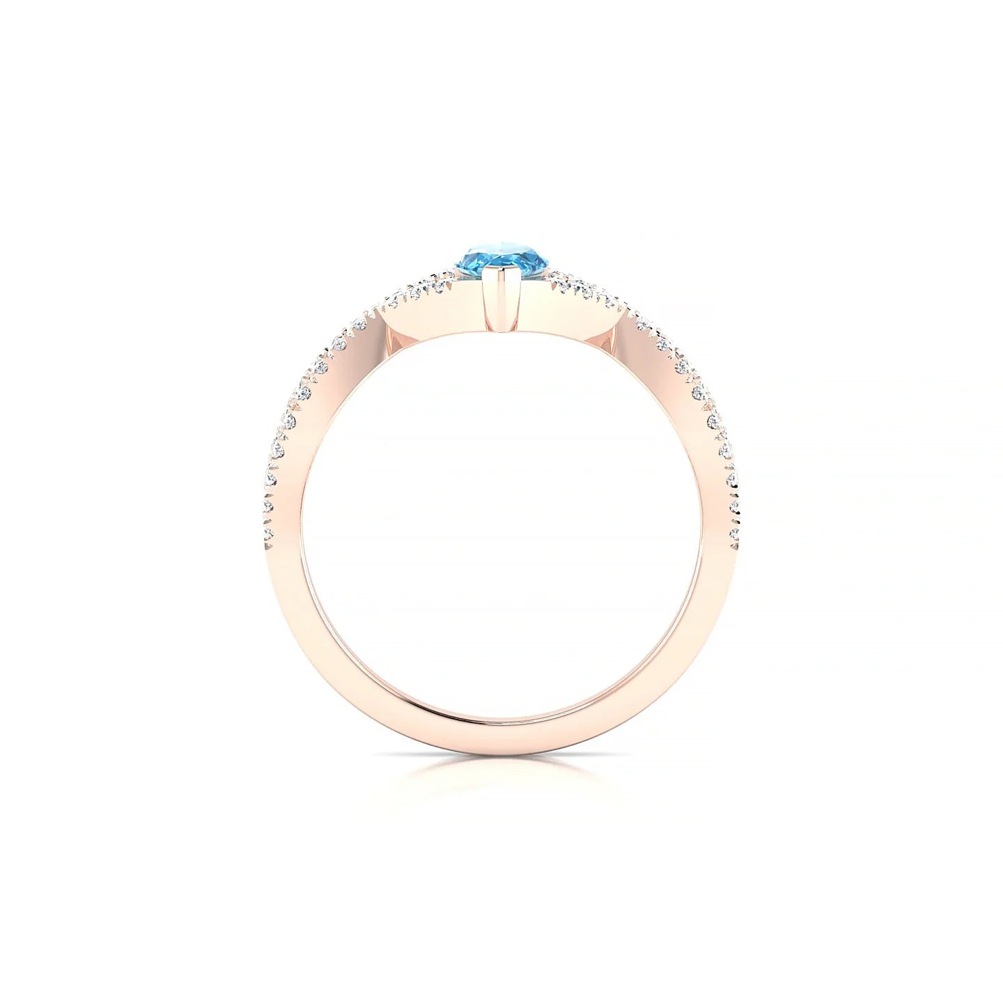Haze | 18k Rose Gold 8 x 4 mm Marquise Topaz Ring