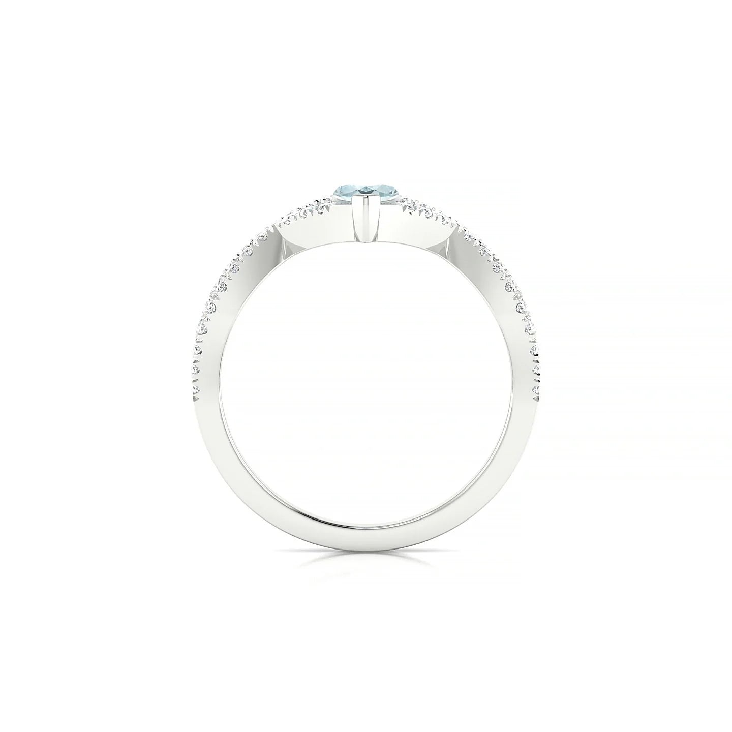 Haze | 18k White Gold 8 x 4 mm Marquise Aquamarine Ring