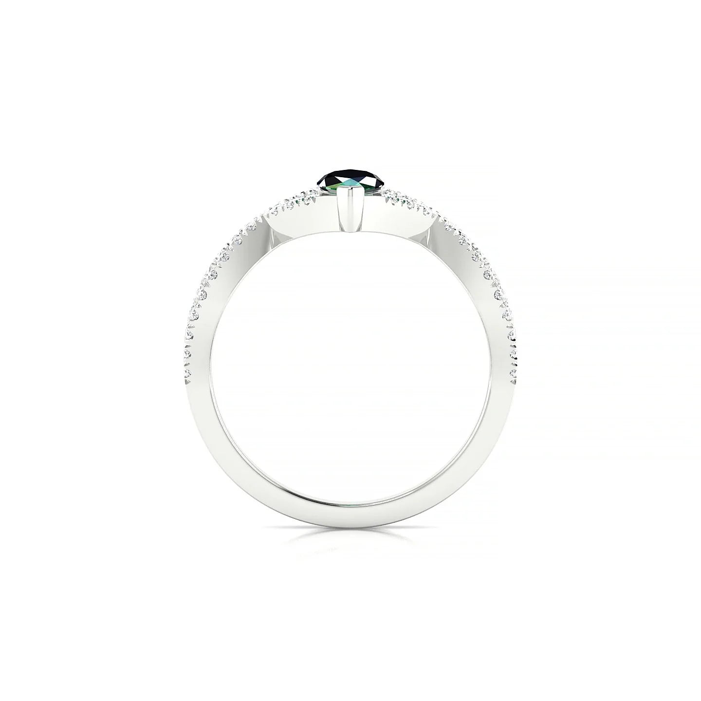 Haze | 18k White Gold 8 x 4 mm Marquise Emerald Ring