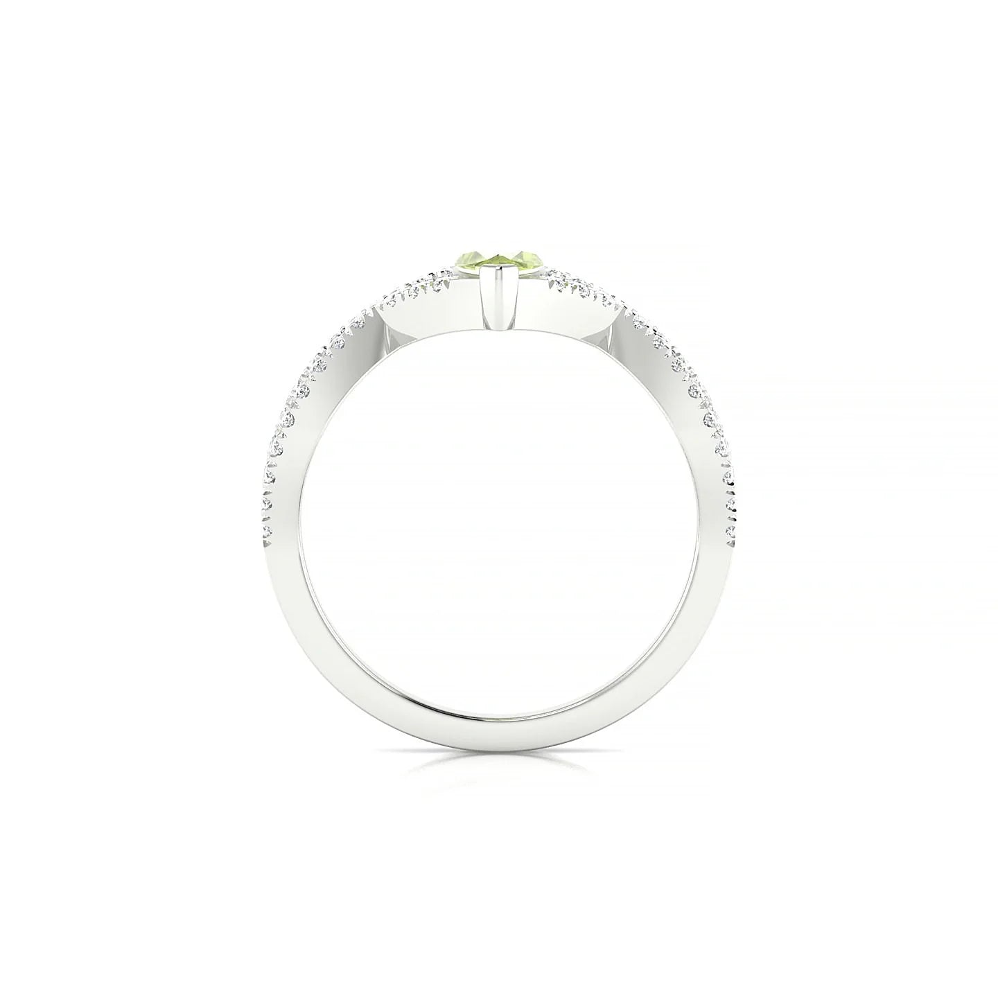 Haze | 18k White Gold 8 x 4 mm Marquise Peridot Ring