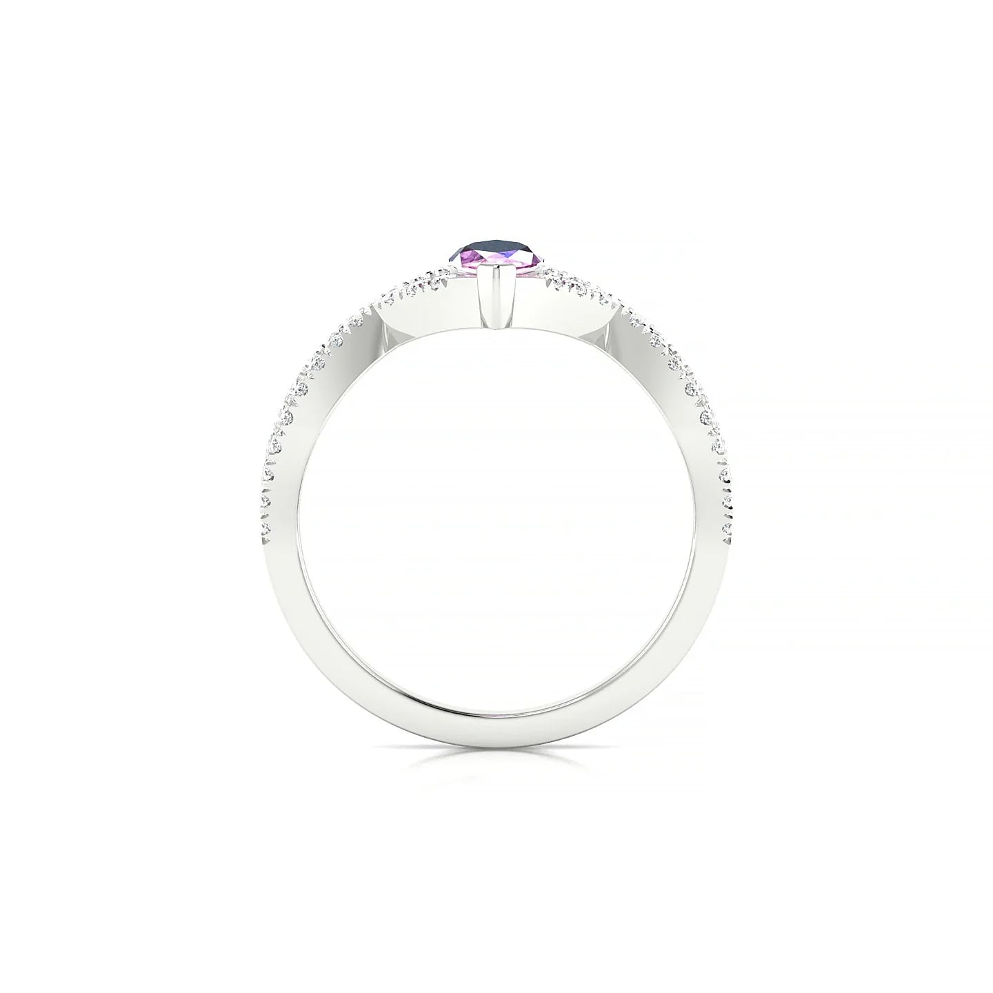 Haze | 18k White Gold 8 x 4 mm Marquise Pink Sapphire Ring