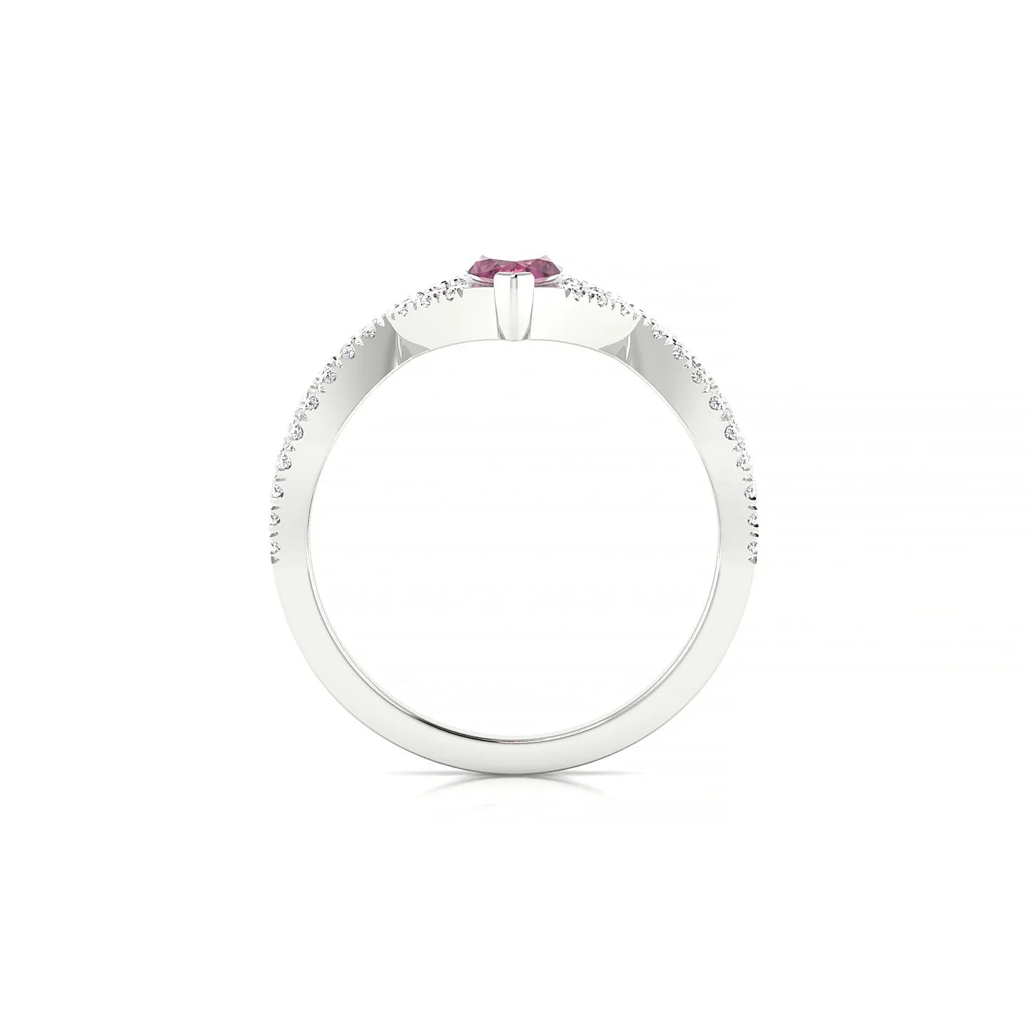 Haze | 18k White Gold 8 x 4 mm Marquise Rhodolite Ring