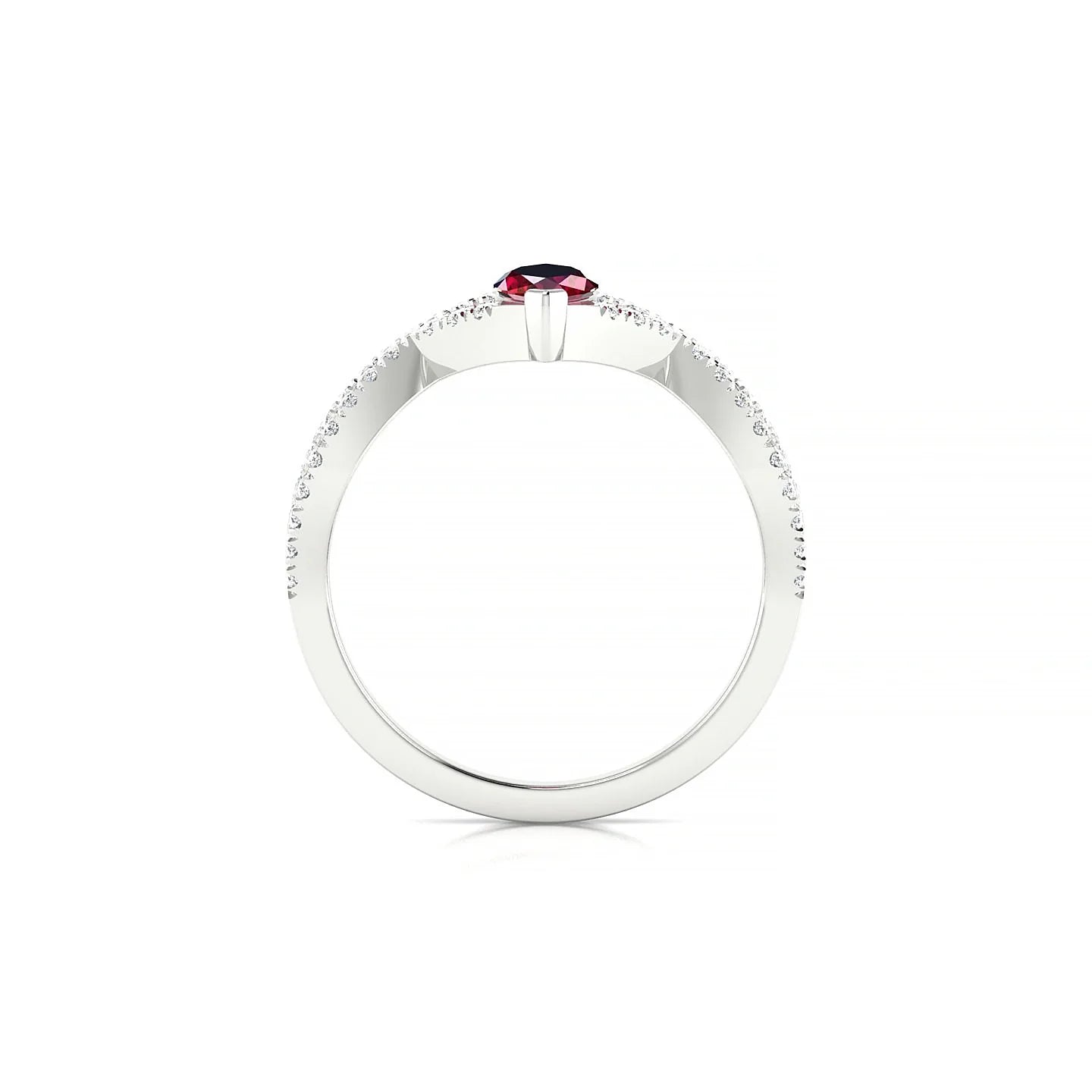 Haze | 18k White Gold 8 x 4 mm Marquise Ruby Ring