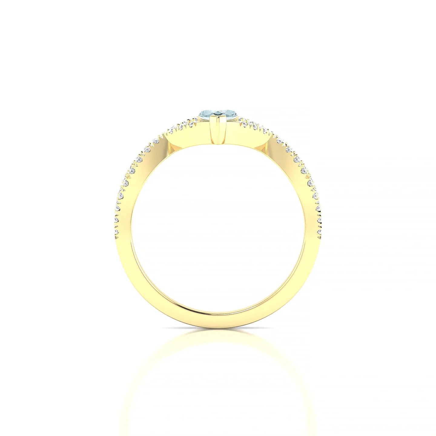Haze | 18k Yellow Gold 8 x 4 mm Marquise Aquamarine Ring