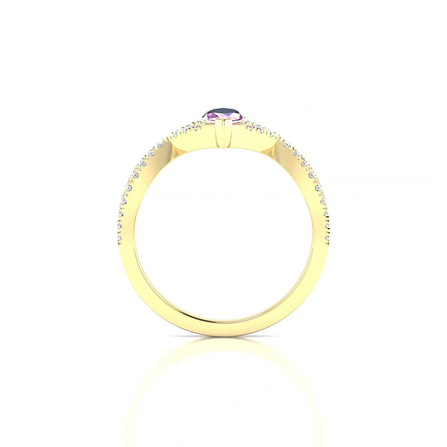 Haze | 18k Yellow Gold 8 x 4 mm Marquise Pink Sapphire Ring