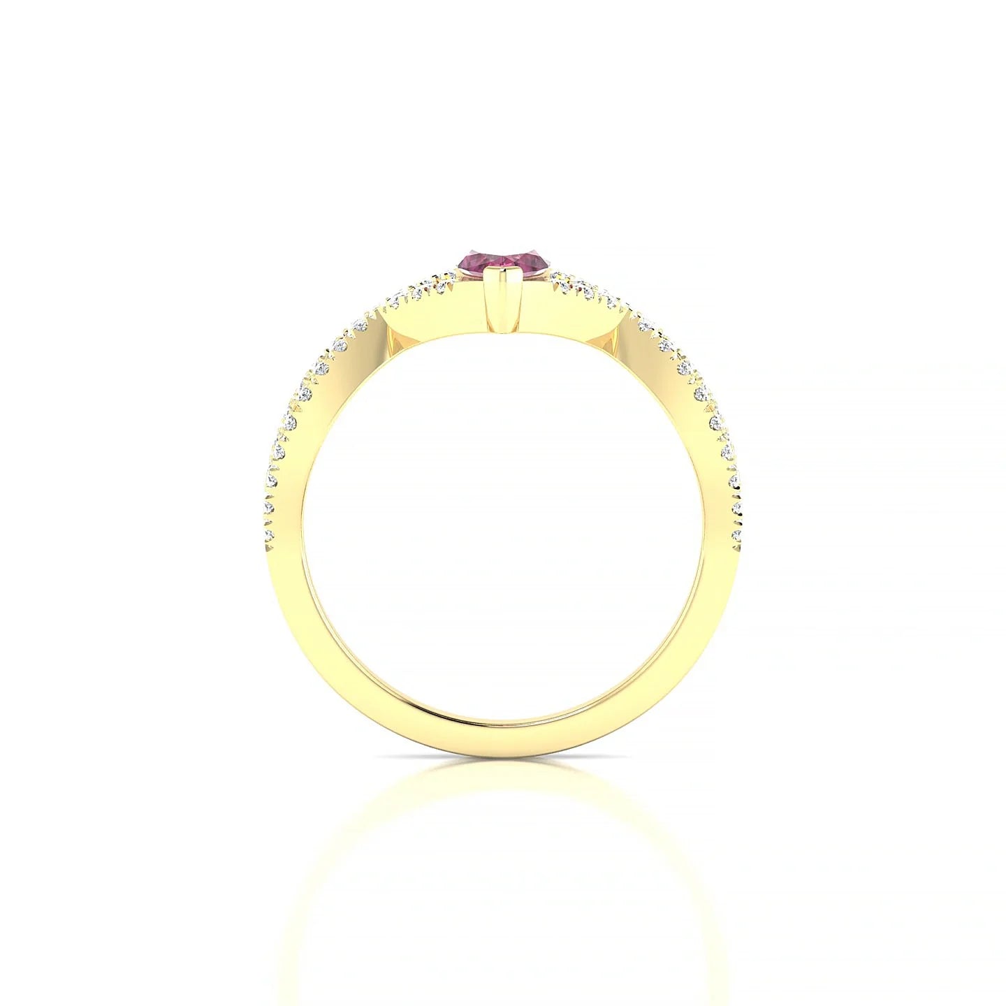 Haze | 18k Yellow Gold 8 x 4 mm Marquise Rhodolite Ring