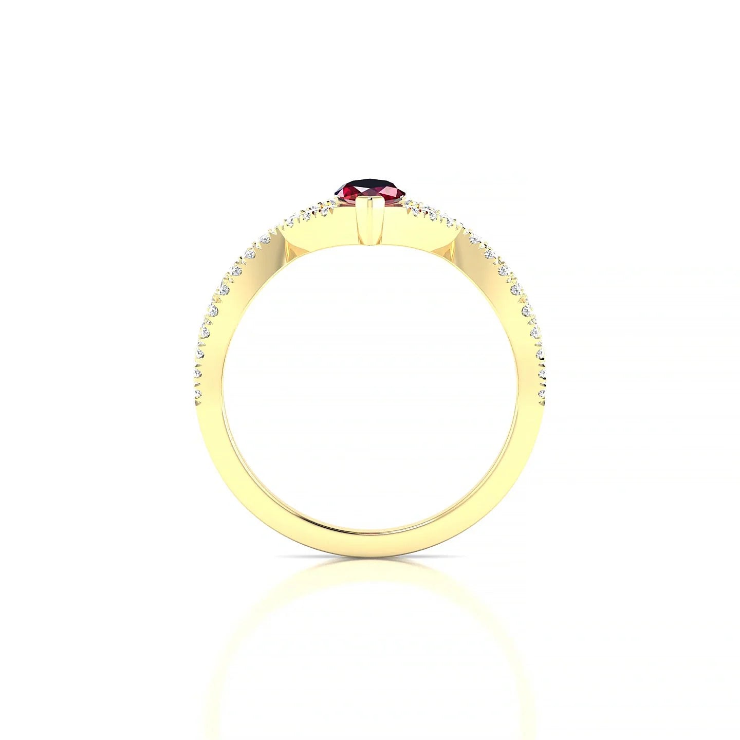 Haze | 18k Yellow Gold 8 x 4 mm Marquise Ruby Ring