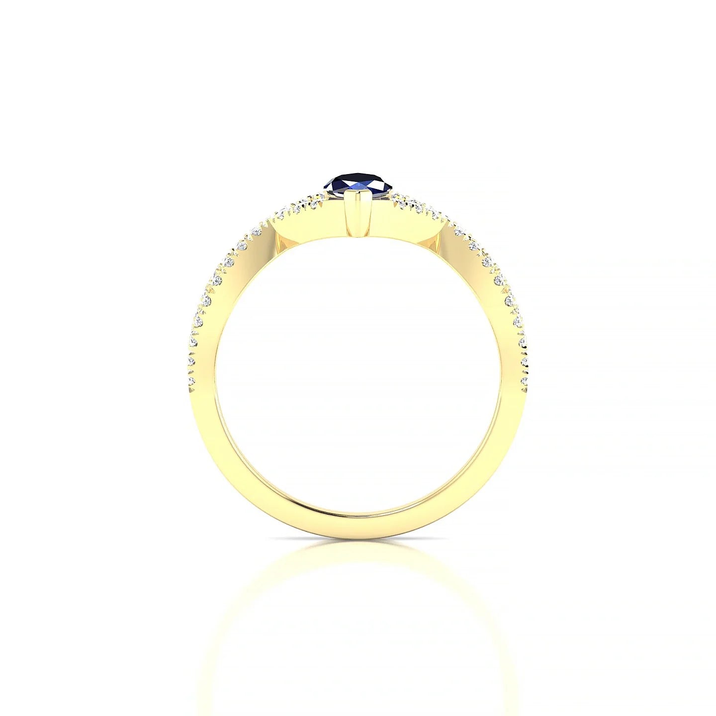 Haze | 18k Yellow Gold 8 x 4 mm Marquise Sapphire Ring