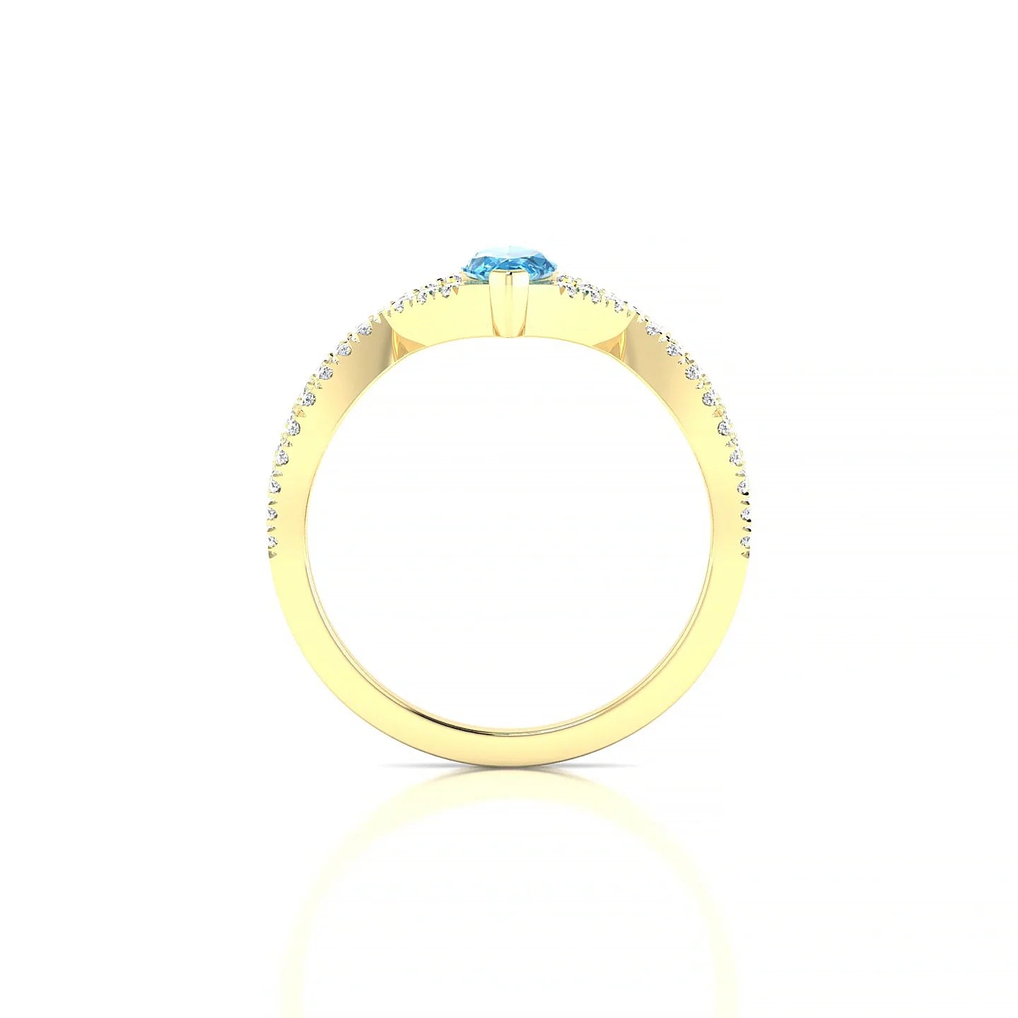 Haze | 18k Yellow Gold 8 x 4 mm Marquise Topaz Ring