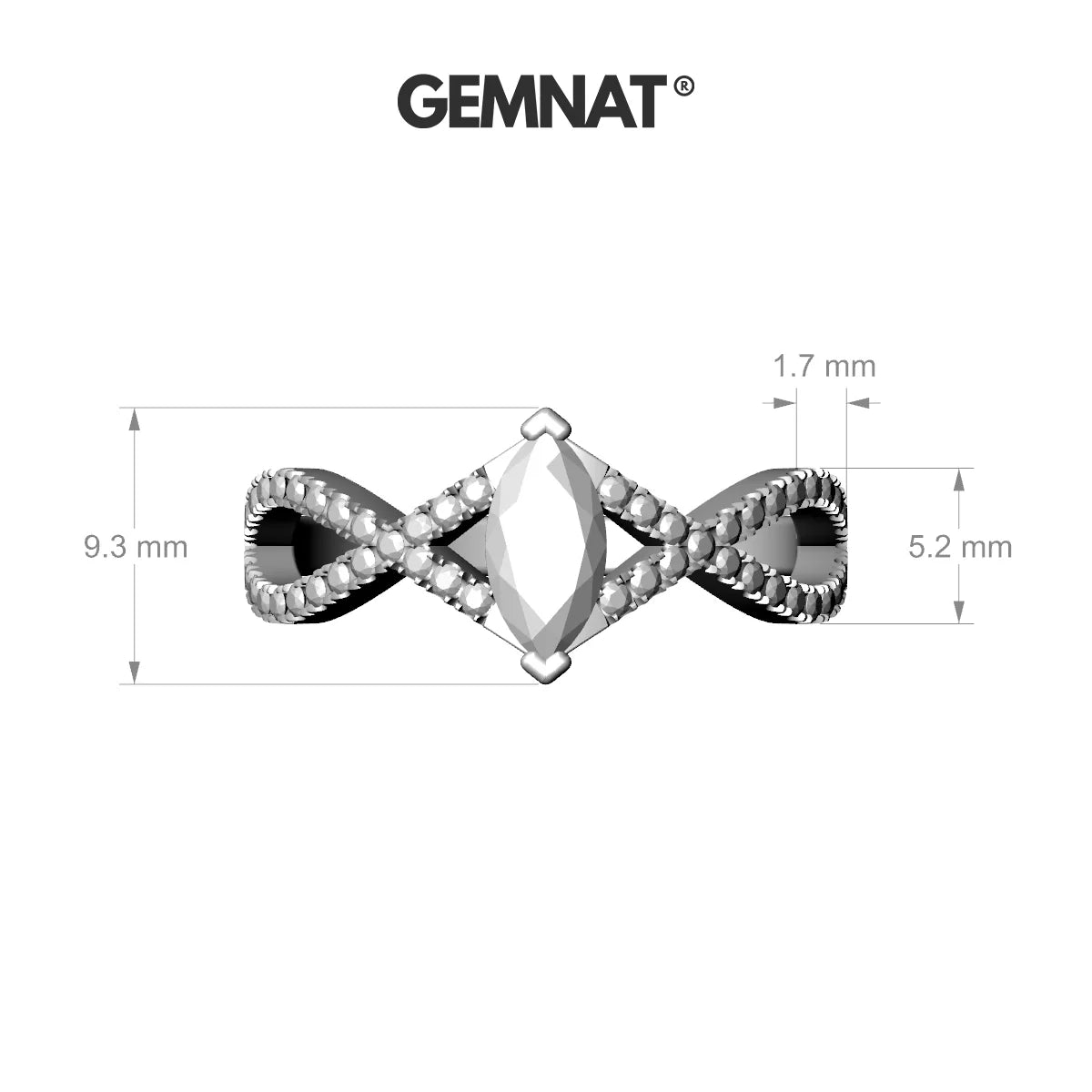 Haze | 18k Rose Gold 8 x 4 mm Marquise Citrine Ring