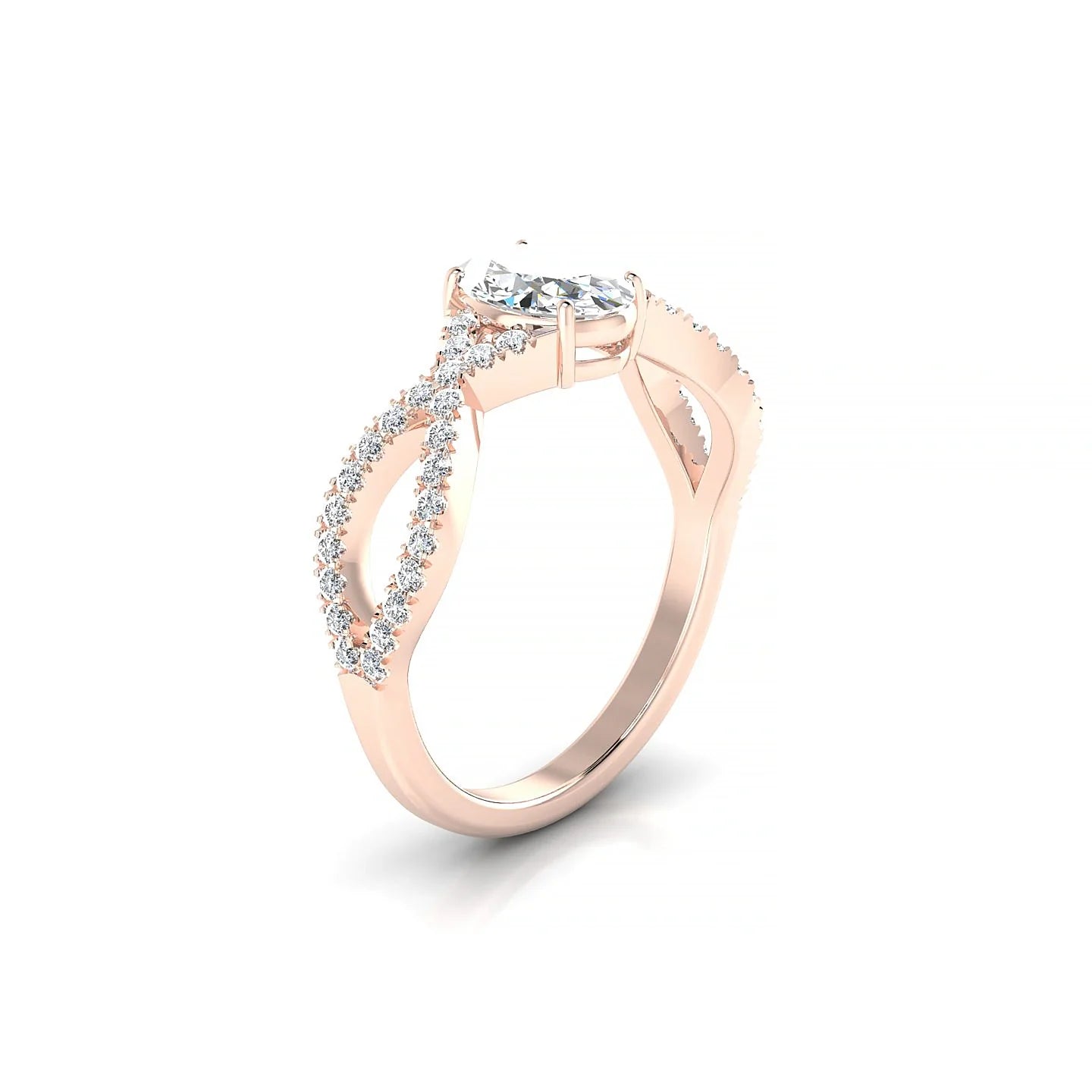 Haze | 18k Rose Gold 7 x 5 mm Oval Diamond Ring