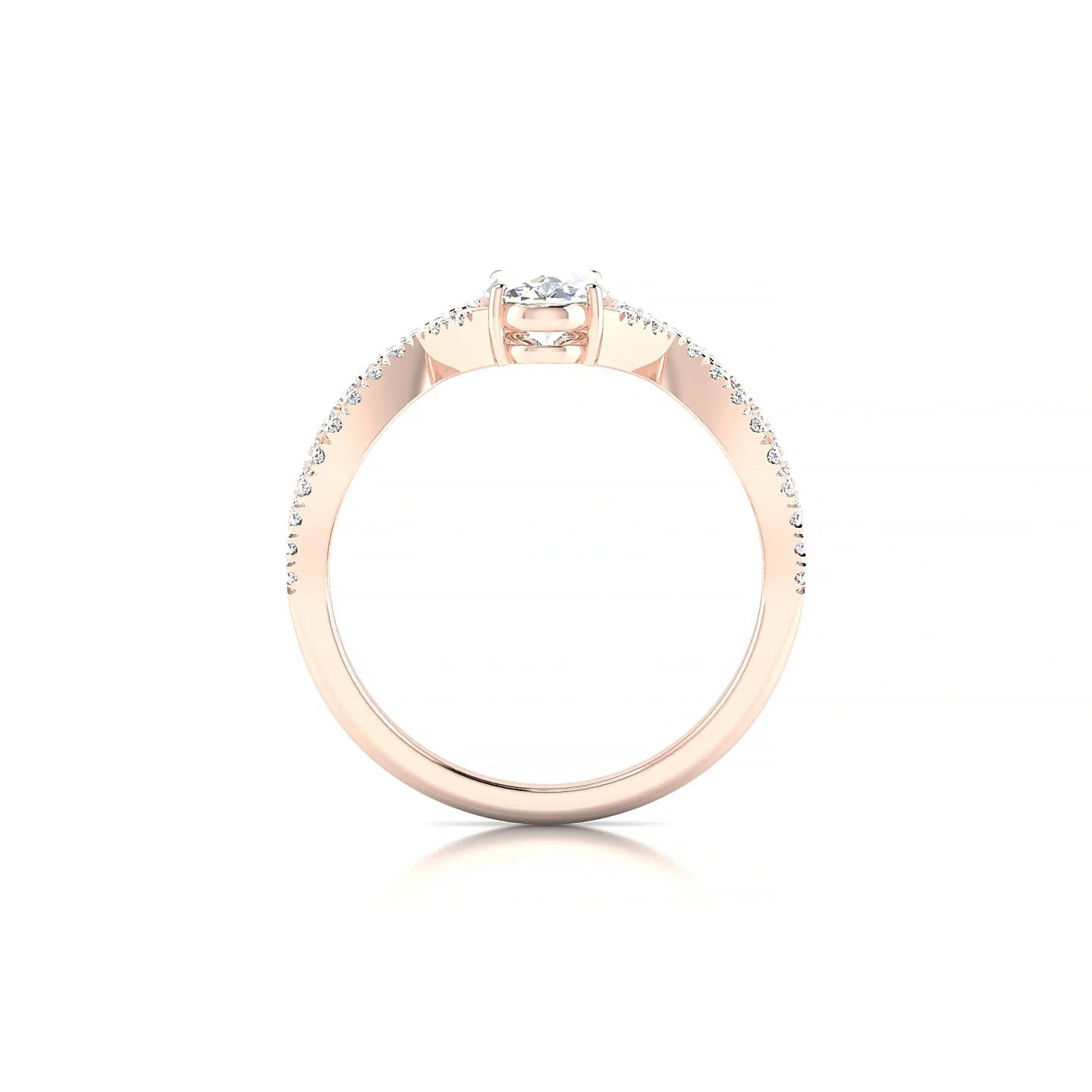 Haze | 18k Rose Gold 7 x 5 mm Oval Diamond Ring