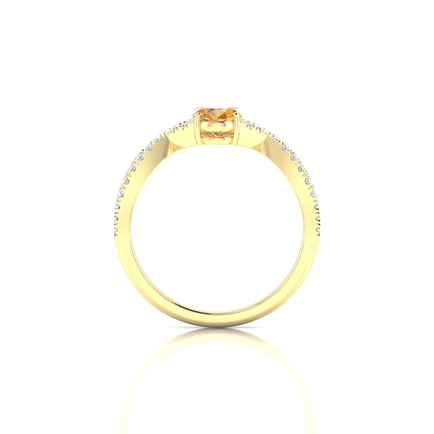 Haze | 18k Yellow Gold 7 x 5 mm Oval Citrine Ring