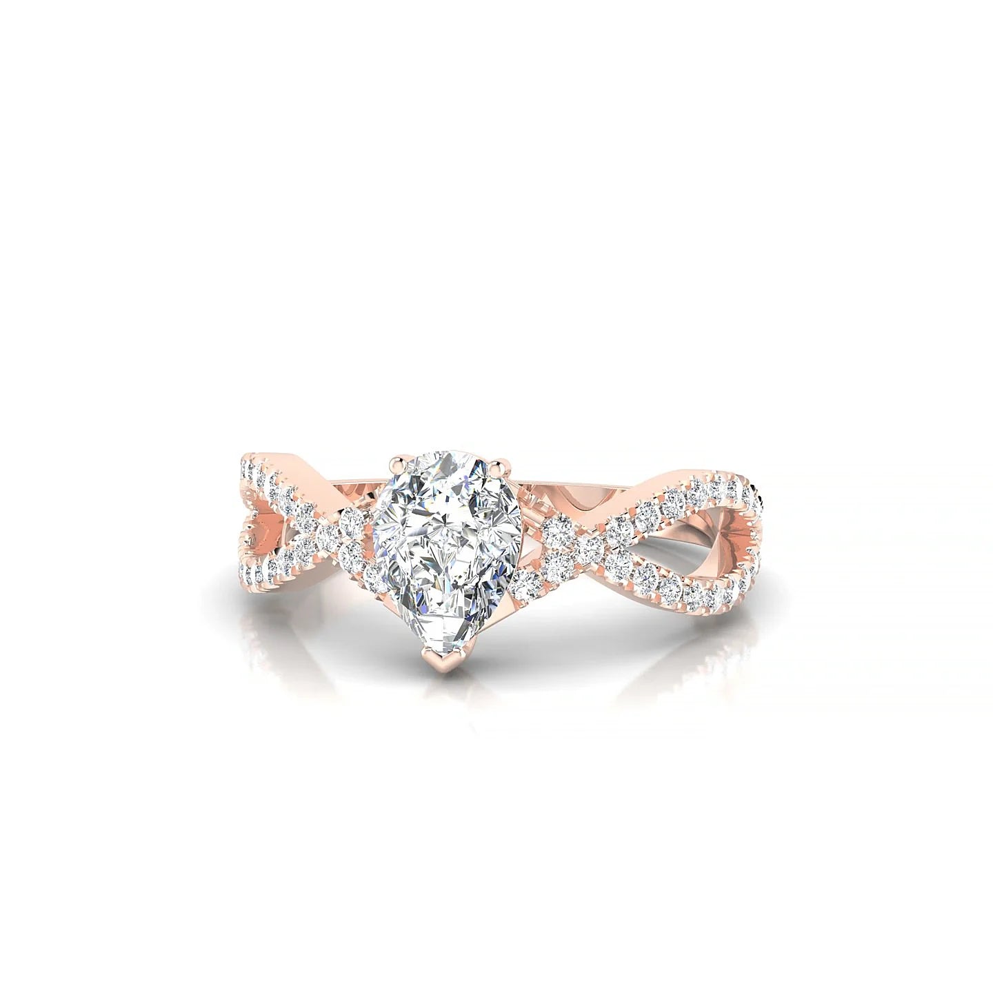 Haze | 18k Rose Gold 7 x 5 mm Pear Diamond Ring