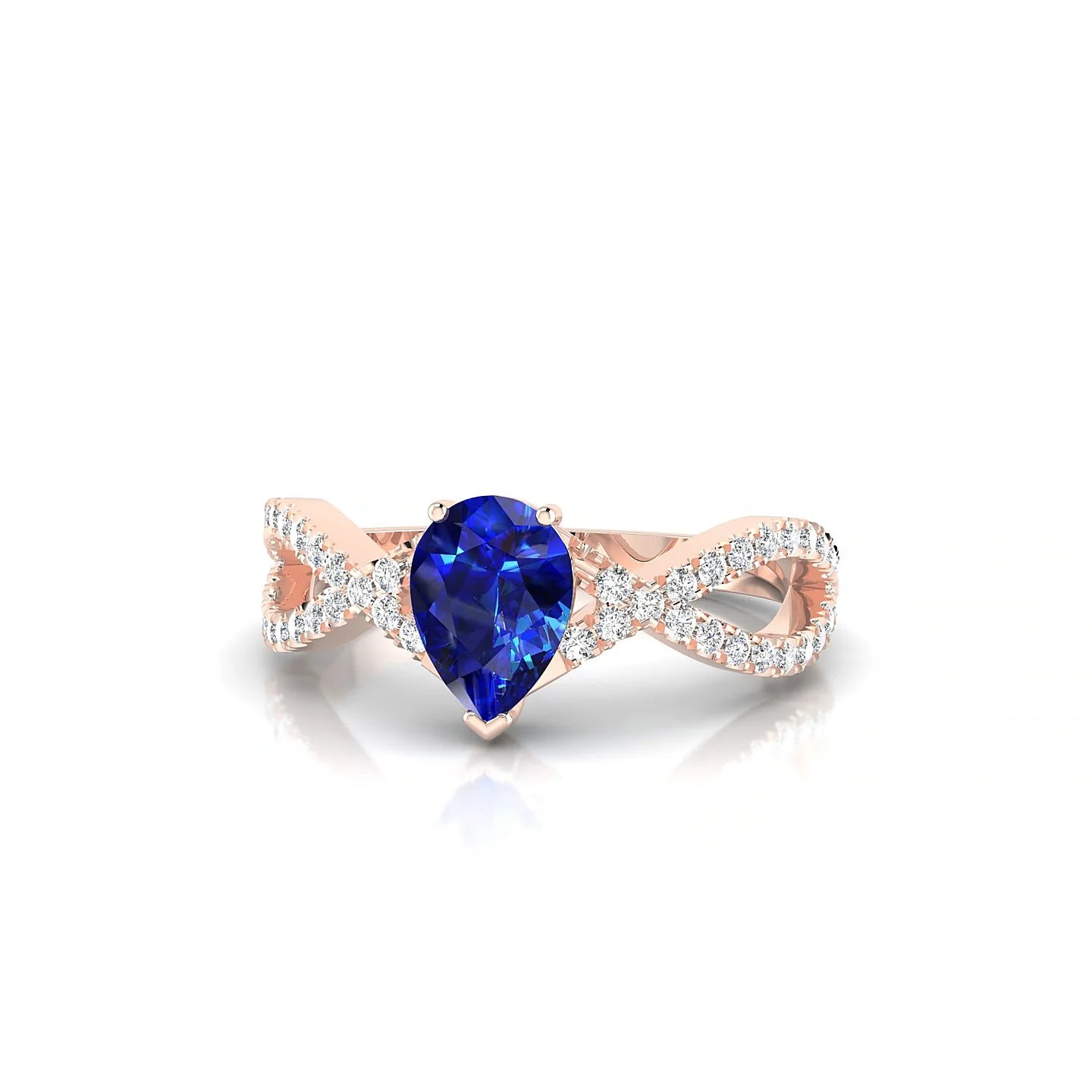Haze | 18k Rose Gold 7 x 5 mm Pear Sapphire Ring