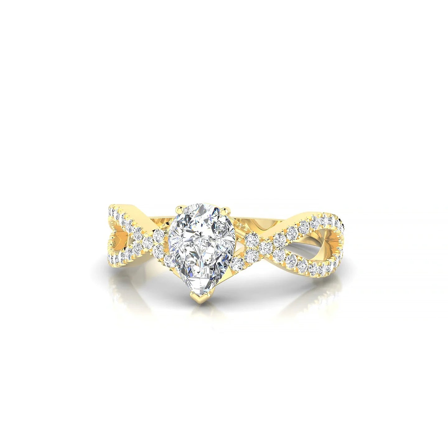 Haze | 18k Yellow Gold 7 x 5 mm Pear Diamond Ring