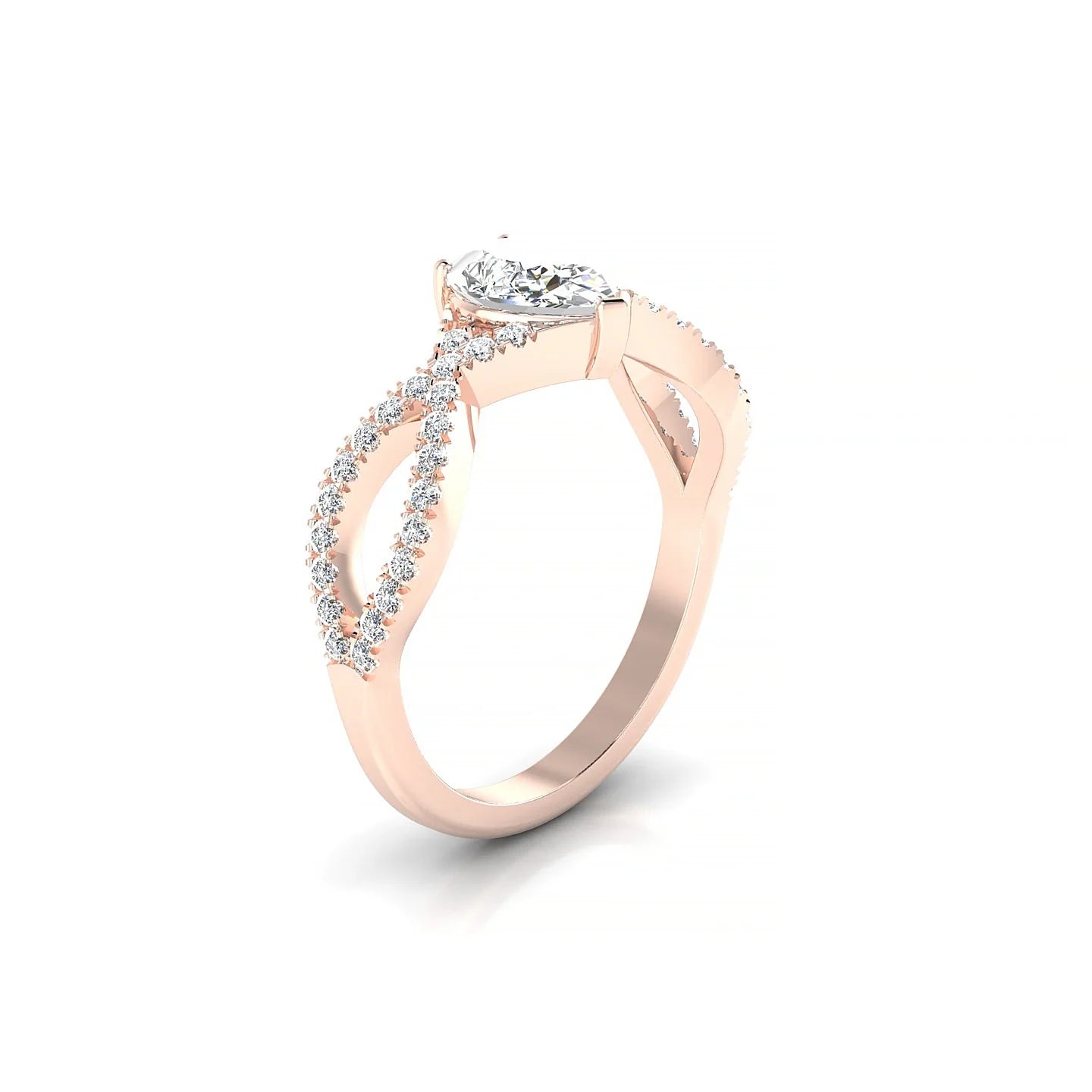 Haze | 18k Rose Gold 7 x 5 mm Pear Diamond Ring