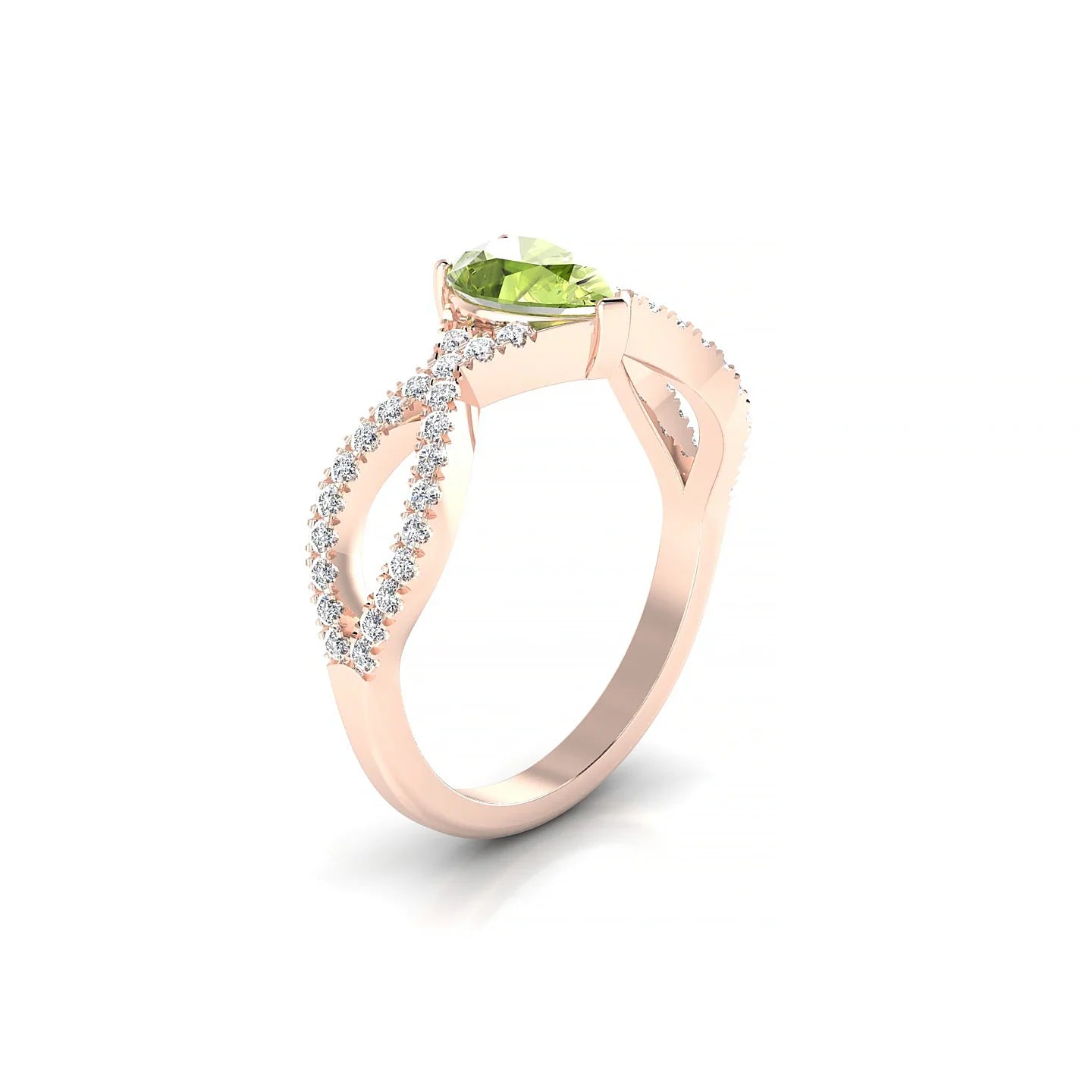 Haze | 18k Rose Gold 7 x 5 mm Pear Peridot Ring