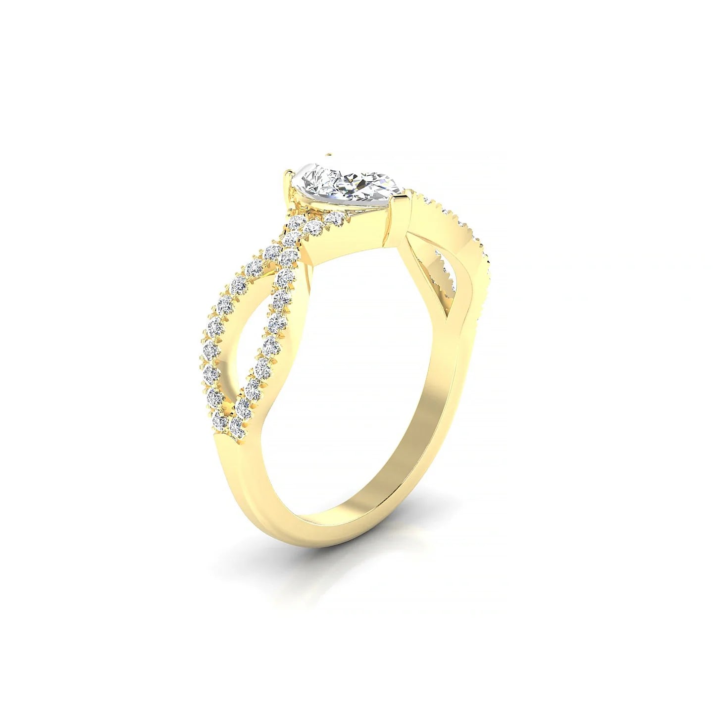 Haze | 18k Yellow Gold 7 x 5 mm Pear Diamond Ring