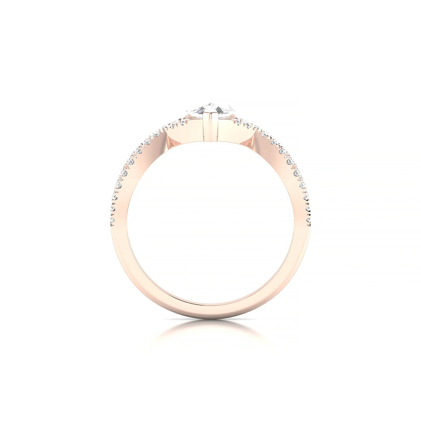 Haze | 18k Rose Gold 7 x 5 mm Pear Diamond Ring