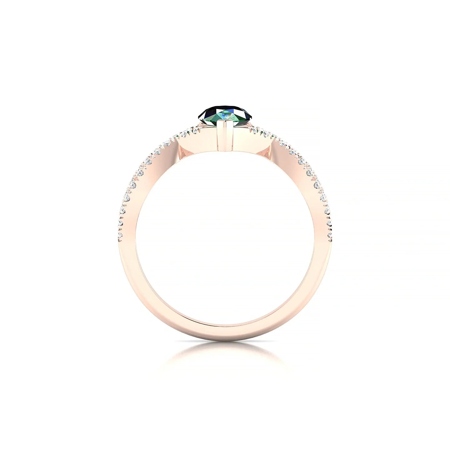 Haze | 18k Rose Gold 7 x 5 mm Pear Emerald Ring