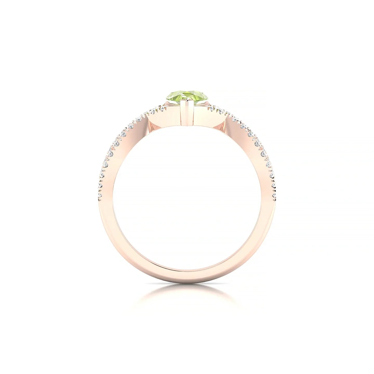 Haze | 18k Rose Gold 7 x 5 mm Pear Peridot Ring