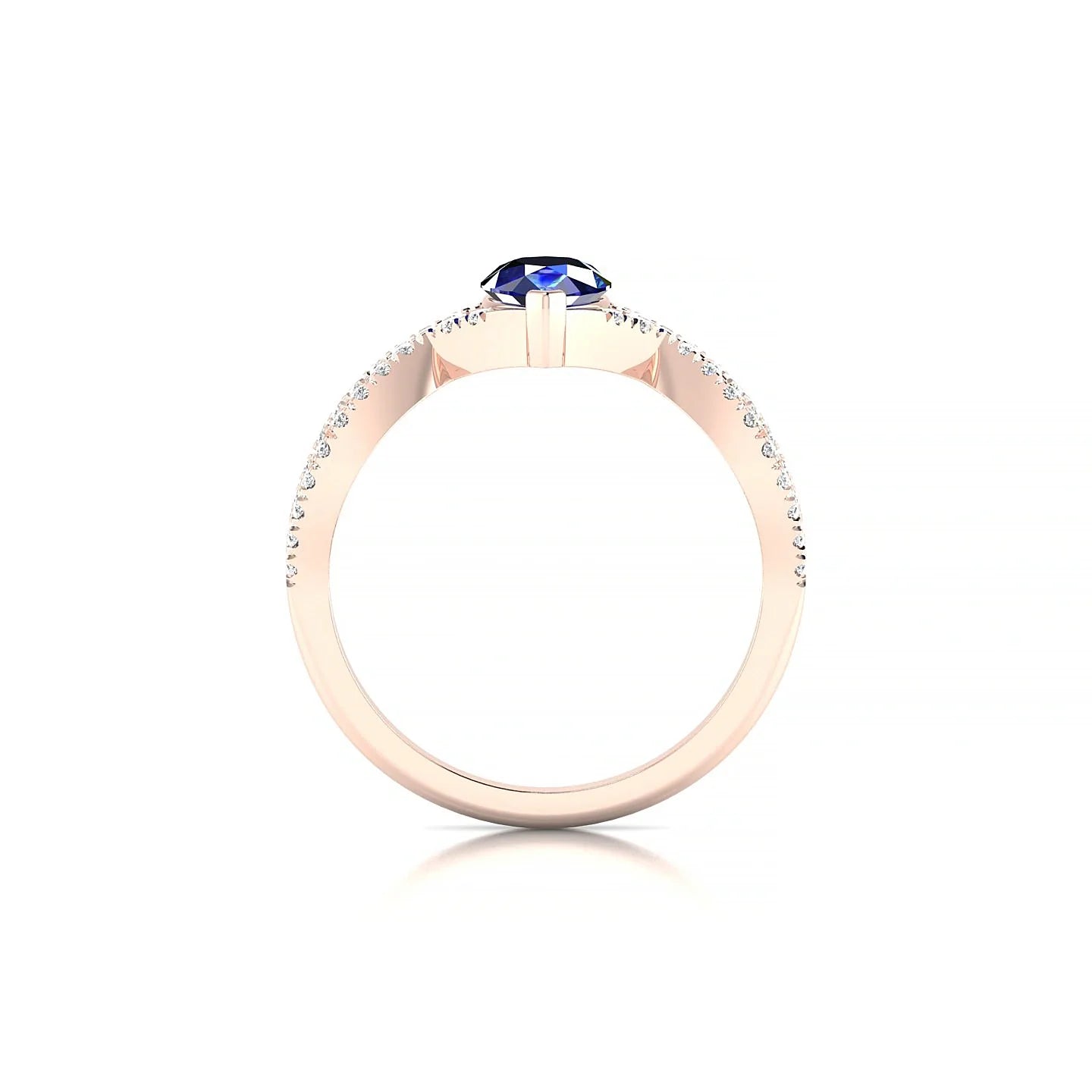 Haze | 18k Rose Gold 7 x 5 mm Pear Sapphire Ring