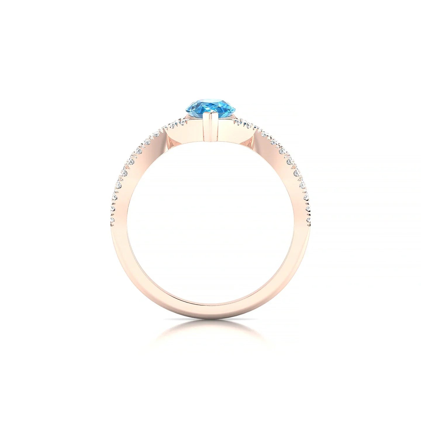 Haze | 18k Rose Gold 7 x 5 mm Pear Topaz Ring
