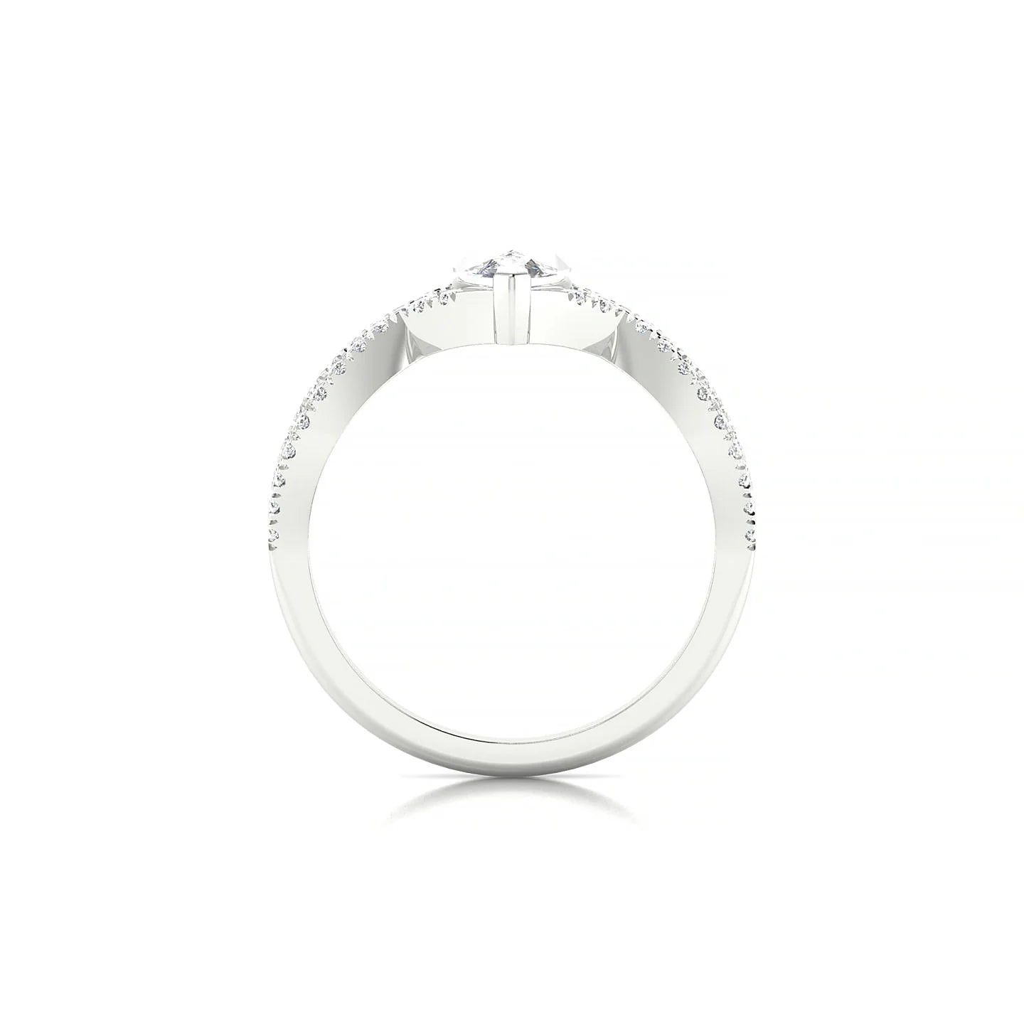 Haze | 18k White Gold 7 x 5 mm Pear Diamond Ring