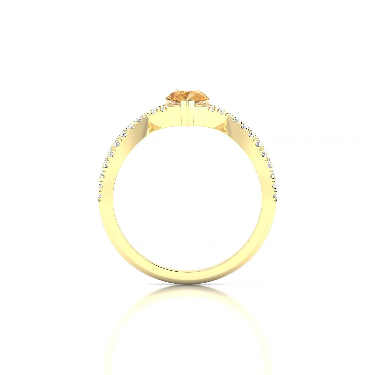 Haze | 18k Yellow Gold 7 x 5 mm Pear Citrine Ring