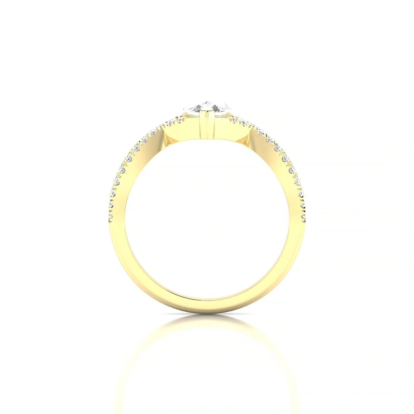 Haze | 18k Yellow Gold 7 x 5 mm Pear Diamond Ring